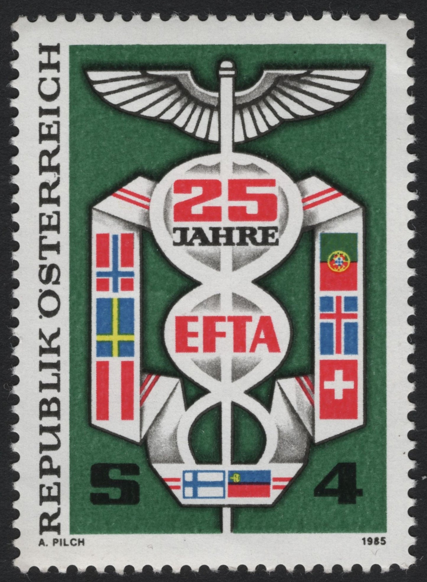 SCG7974 - Austria 1985 – 25th Anniversary of the European Free Trade Association (EFTA)