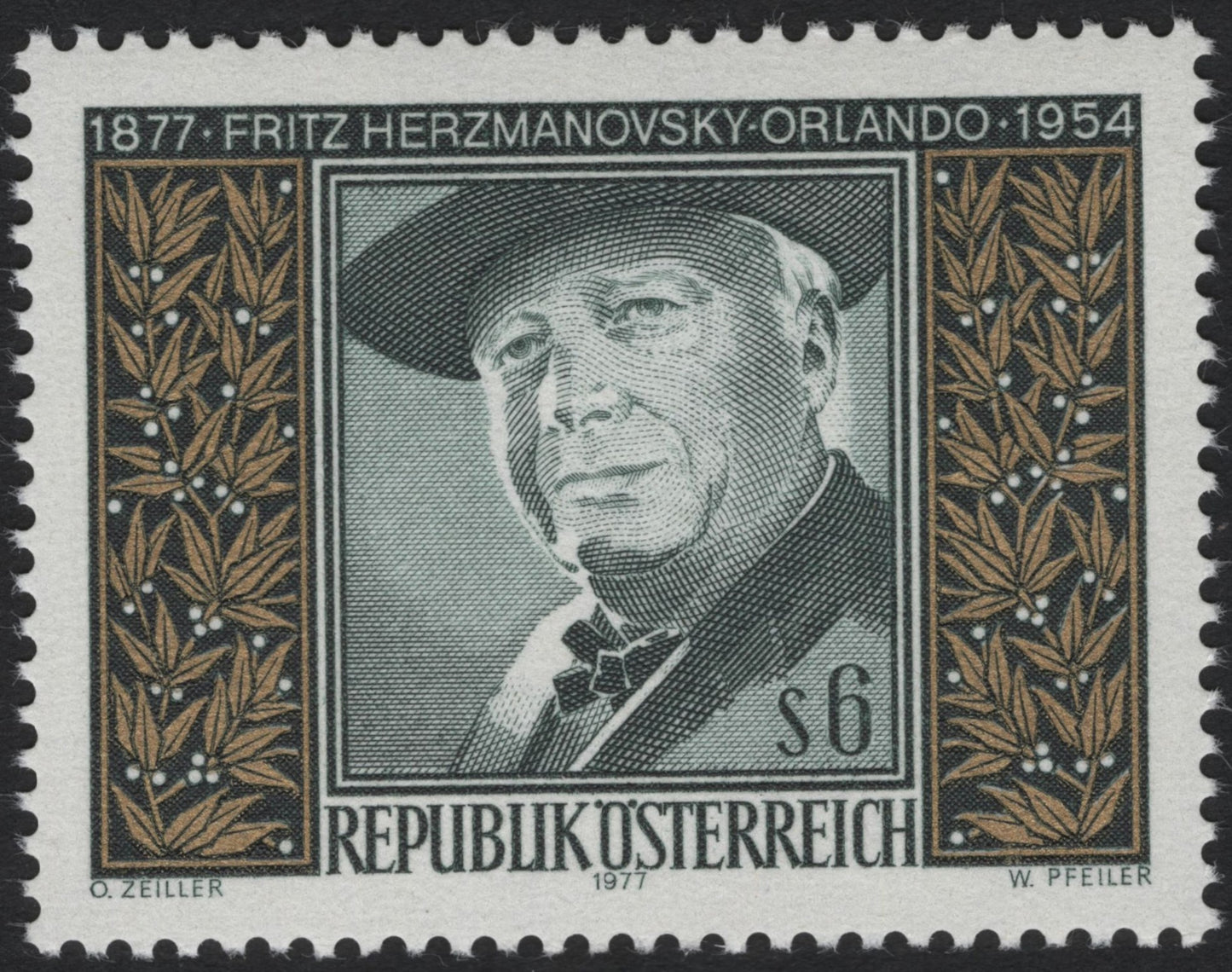 SCG8109 - Austria 1977 – Fritz Herzmanovsky-Orlando Commemorative