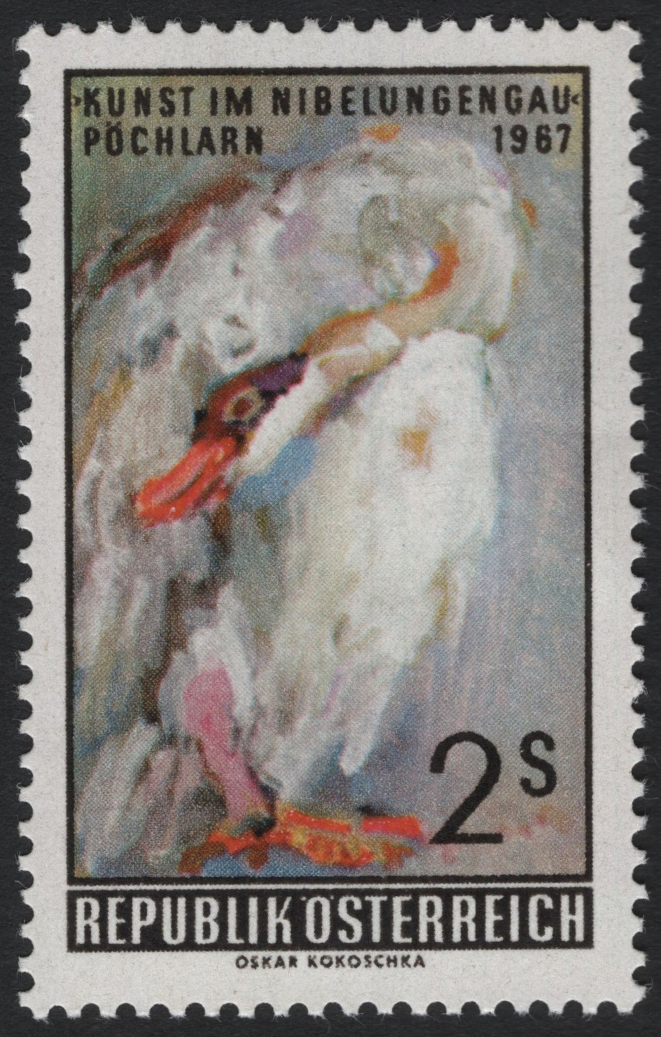 SCG8151 - Austria 1967 – “Swan” by Oskar Kokoschka