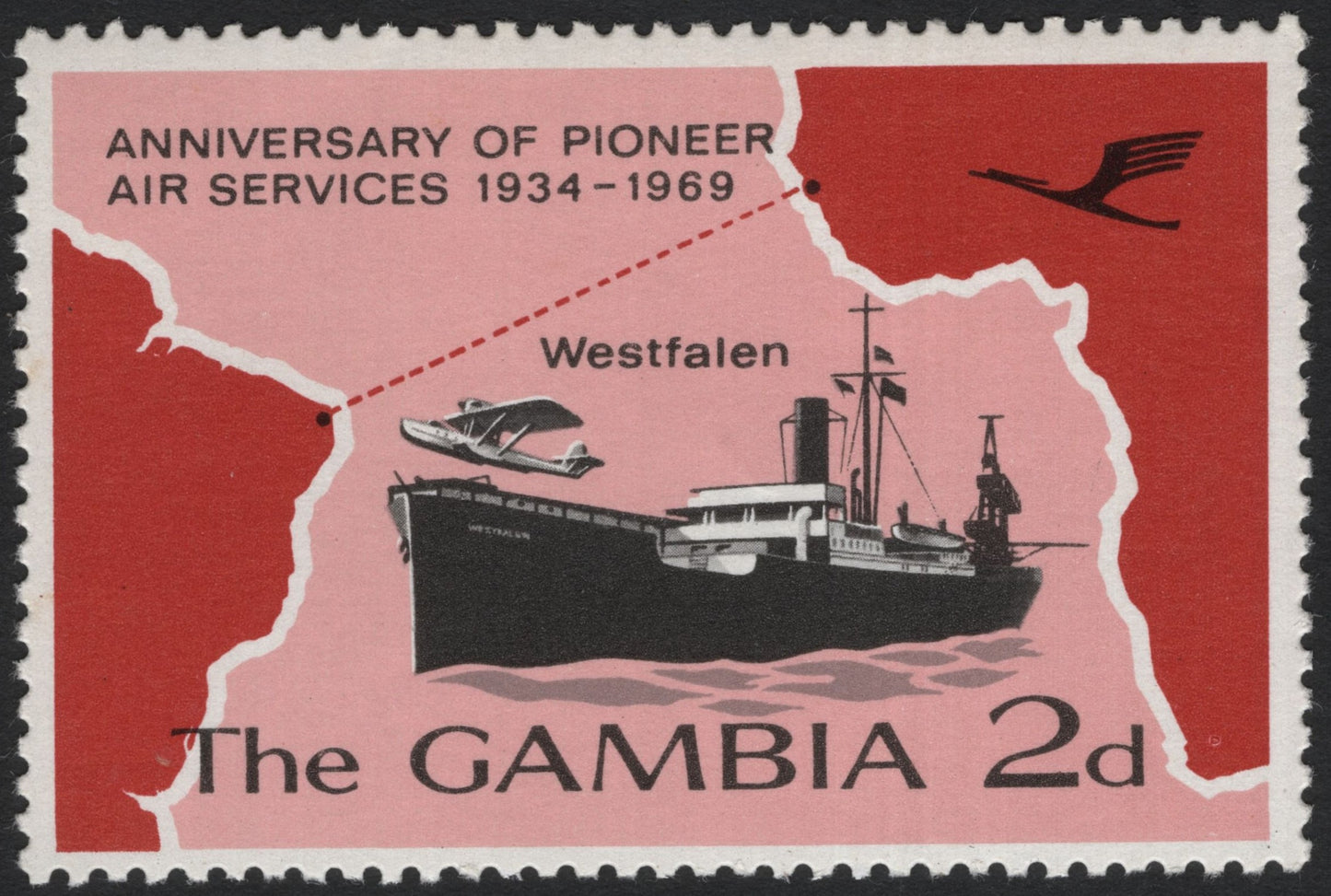 SCG8184 - The Gambia 1969 – 35th Anniversary of Pioneer Air Services
