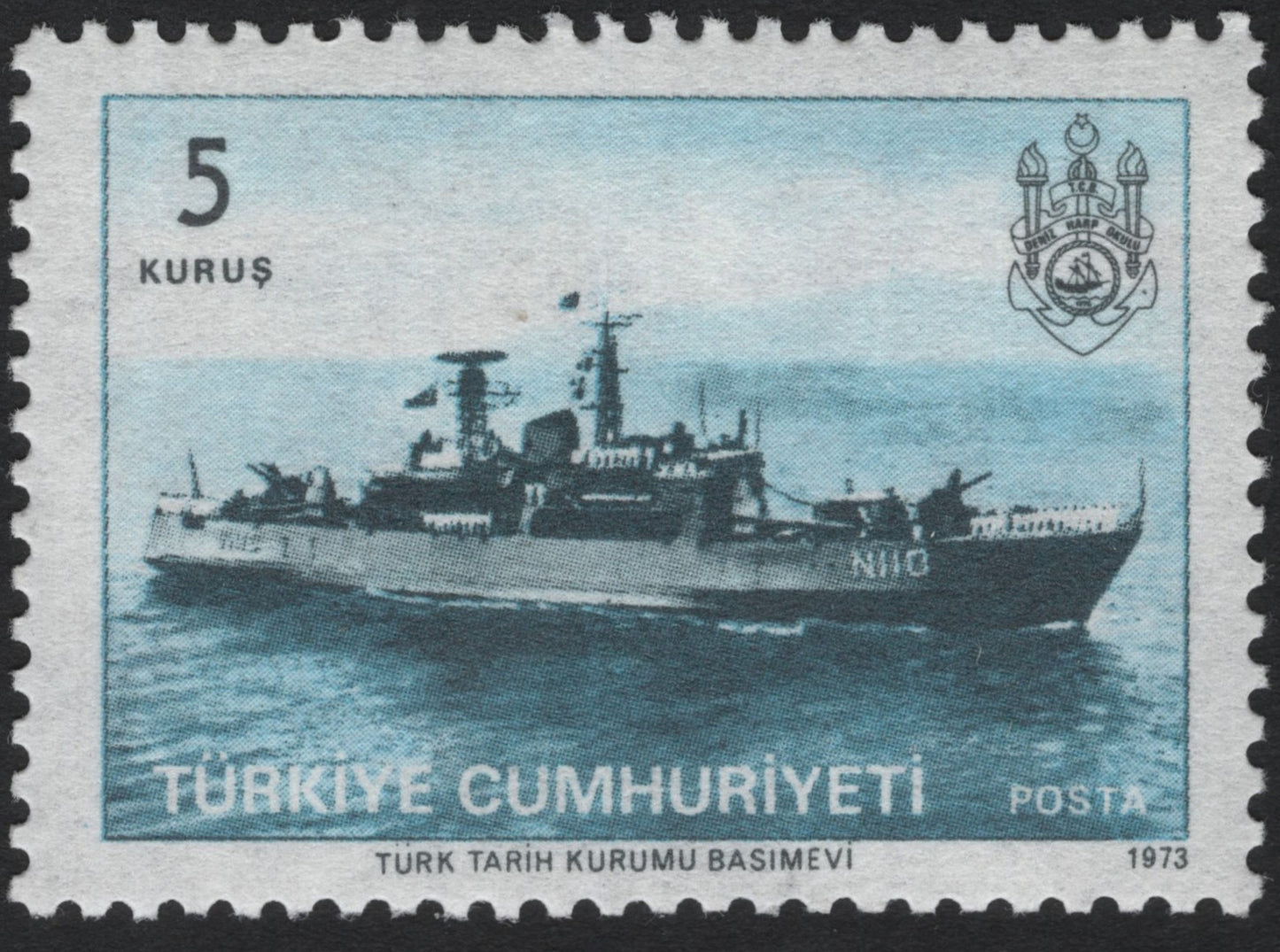 SCG8412 - Turkey 1973 – Turkish Navy Destroyer (5 Kuruş)