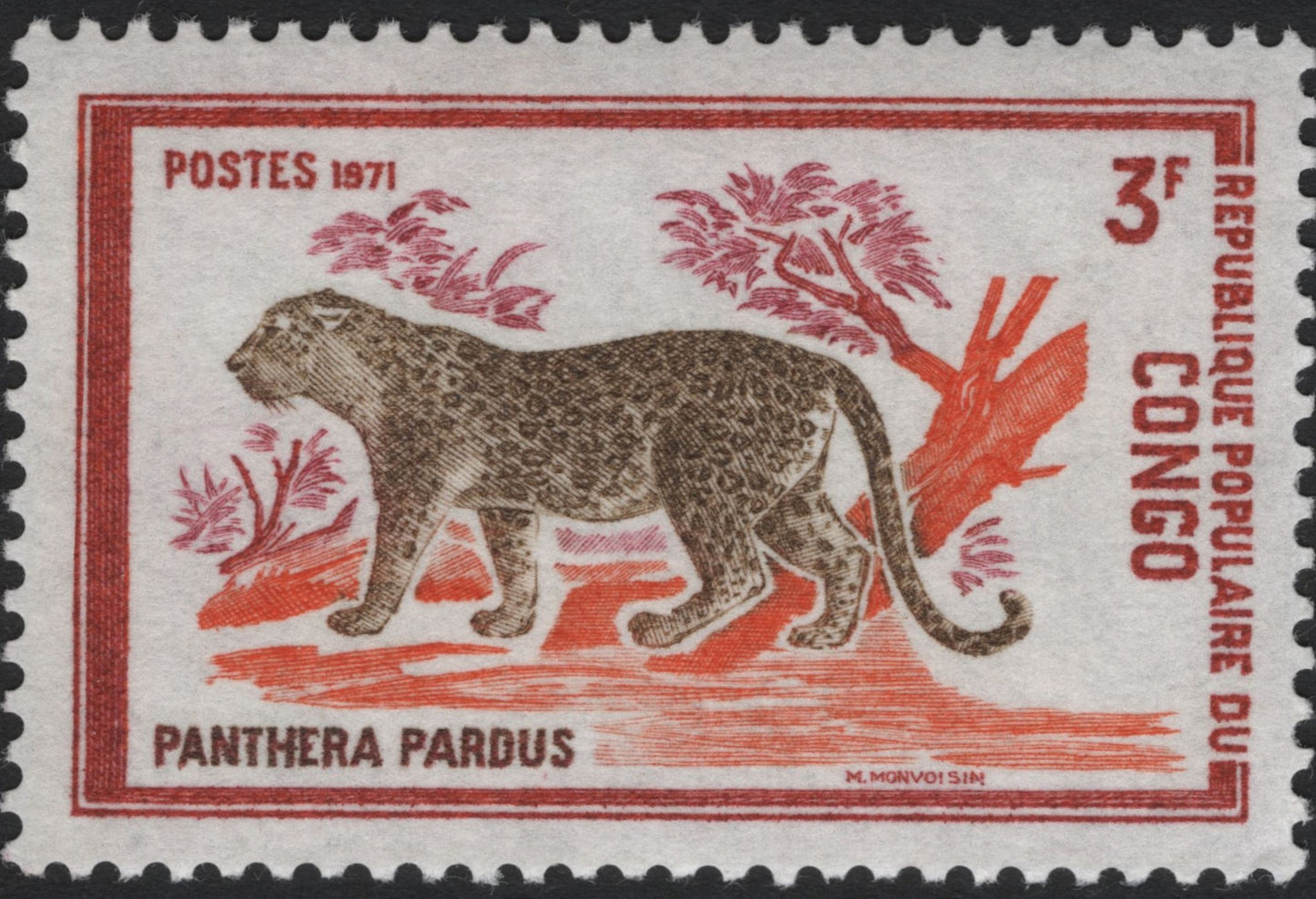 SCG8461 - Congo 1971 “Panthera Pardus” – Leopard Stamp
