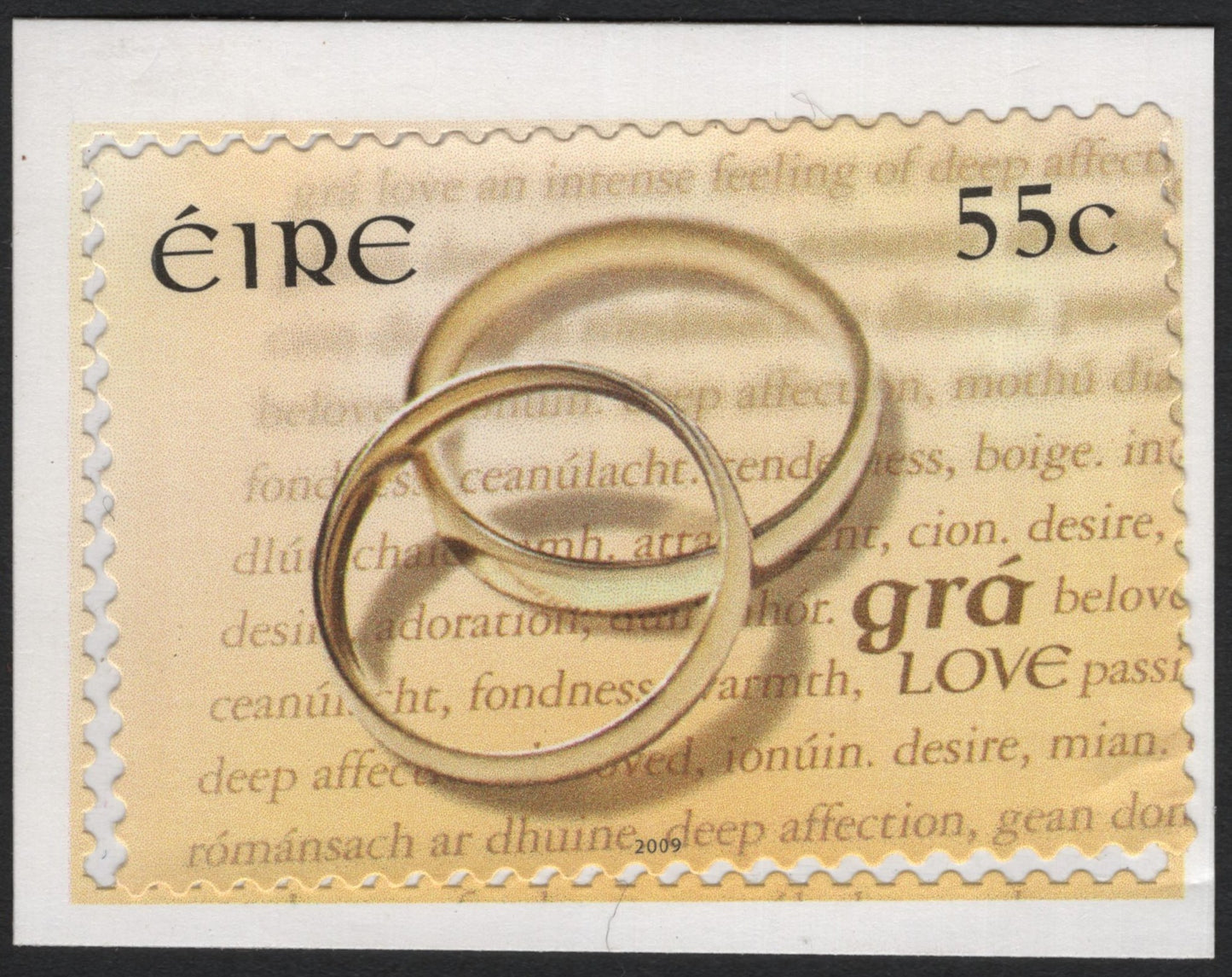 SCG8415 - Ireland 2009 – “Love” (Wedding Rings) 55c Stamp