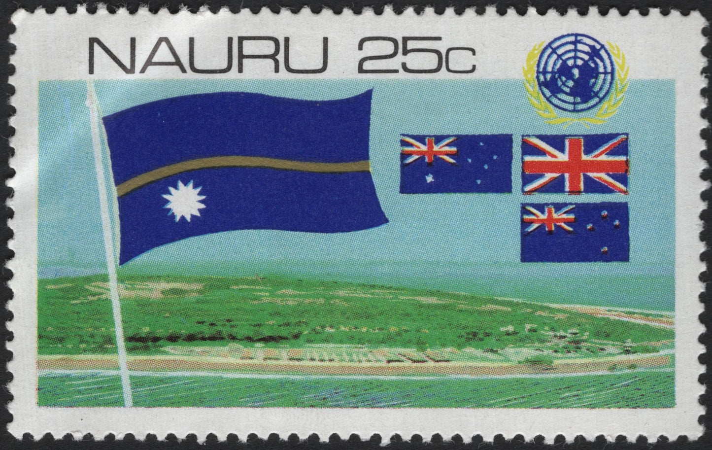 SCG8420 - Nauru – 25c United Nations and Flags Issue
