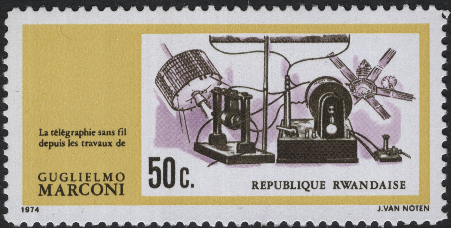 SCG8289 - Rwanda 1974 – Guglielmo Marconi and Wireless Telegraphy
