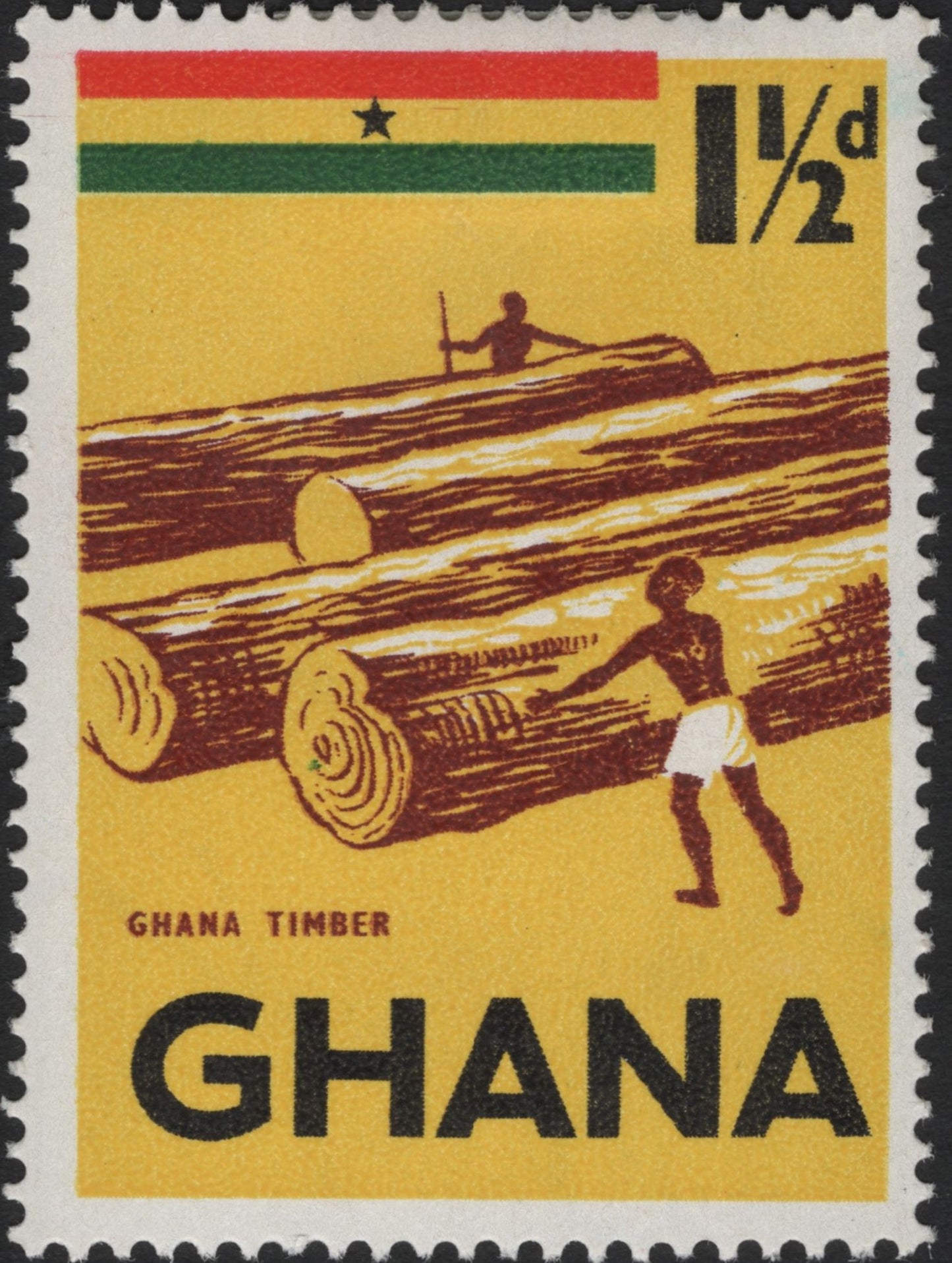 SCG8435 - Ghana 1957 – Timber Industry (1½d)