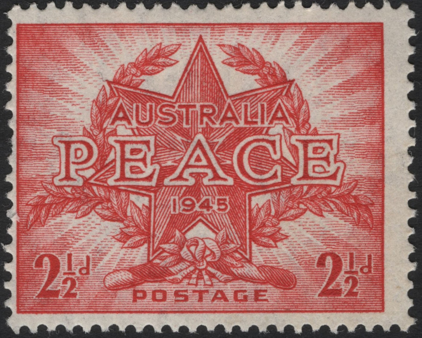 SCG8272 - Australia 1945 “Peace” Issue – Victory Commemorative (2½d Red)