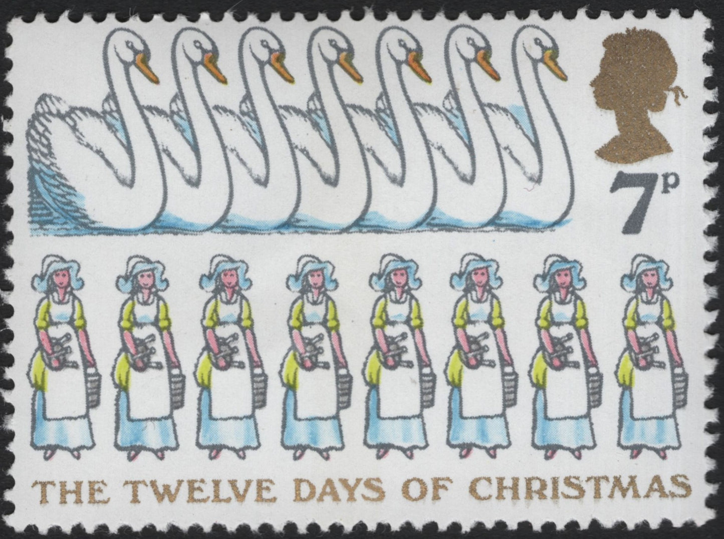 SCG8467 - United Kingdom – “The Twelve Days of Christmas” (1977, 7p)