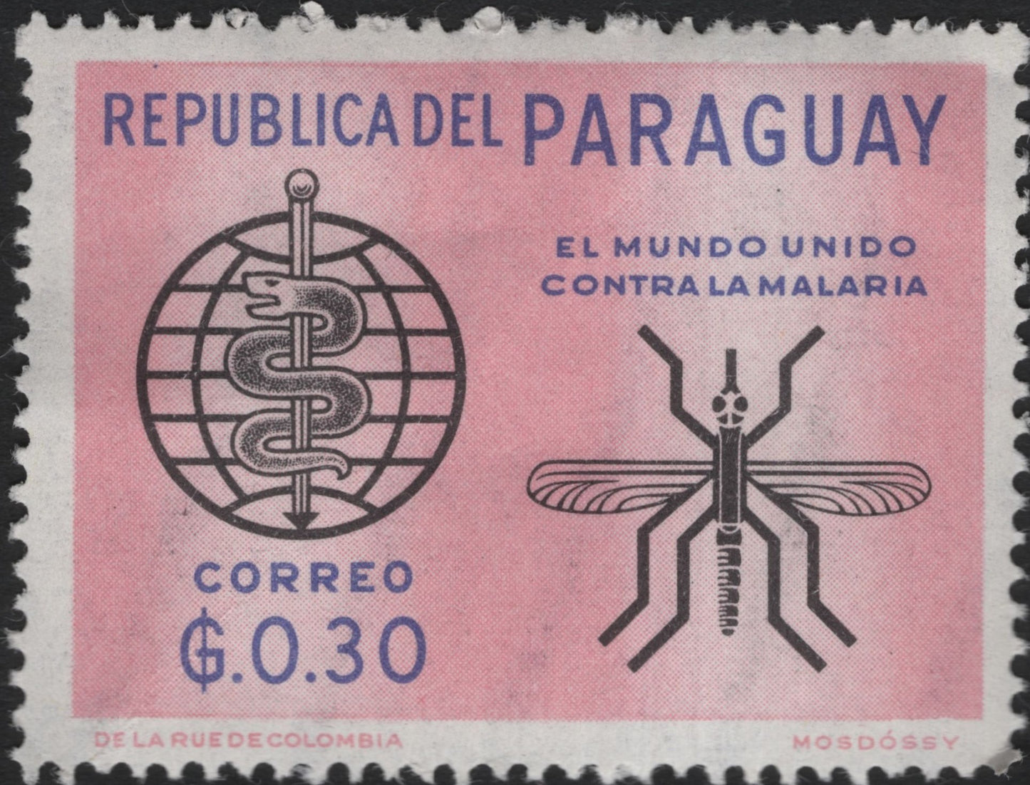 SCG8597 - Paraguay 1962 – “World United Against Malaria”