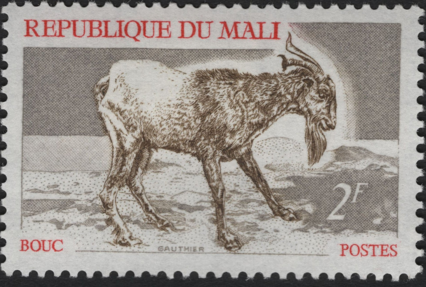 SCG8614 - Mali 2 Franc “Bouc” (Goat) Stamp