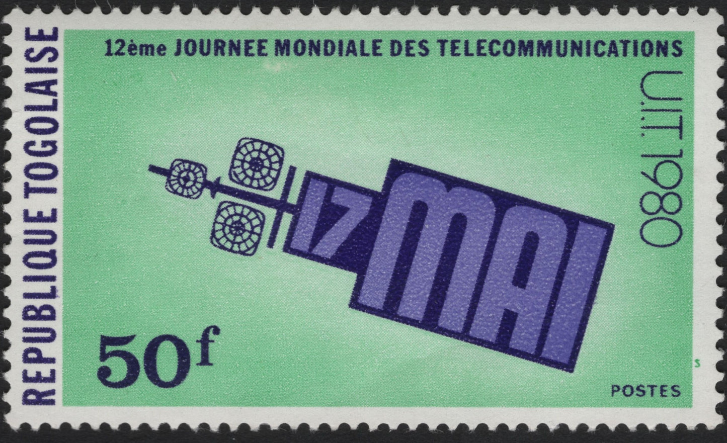 SCG8625 - Togo 1980 – 12th World Telecommunication Day (UIT)