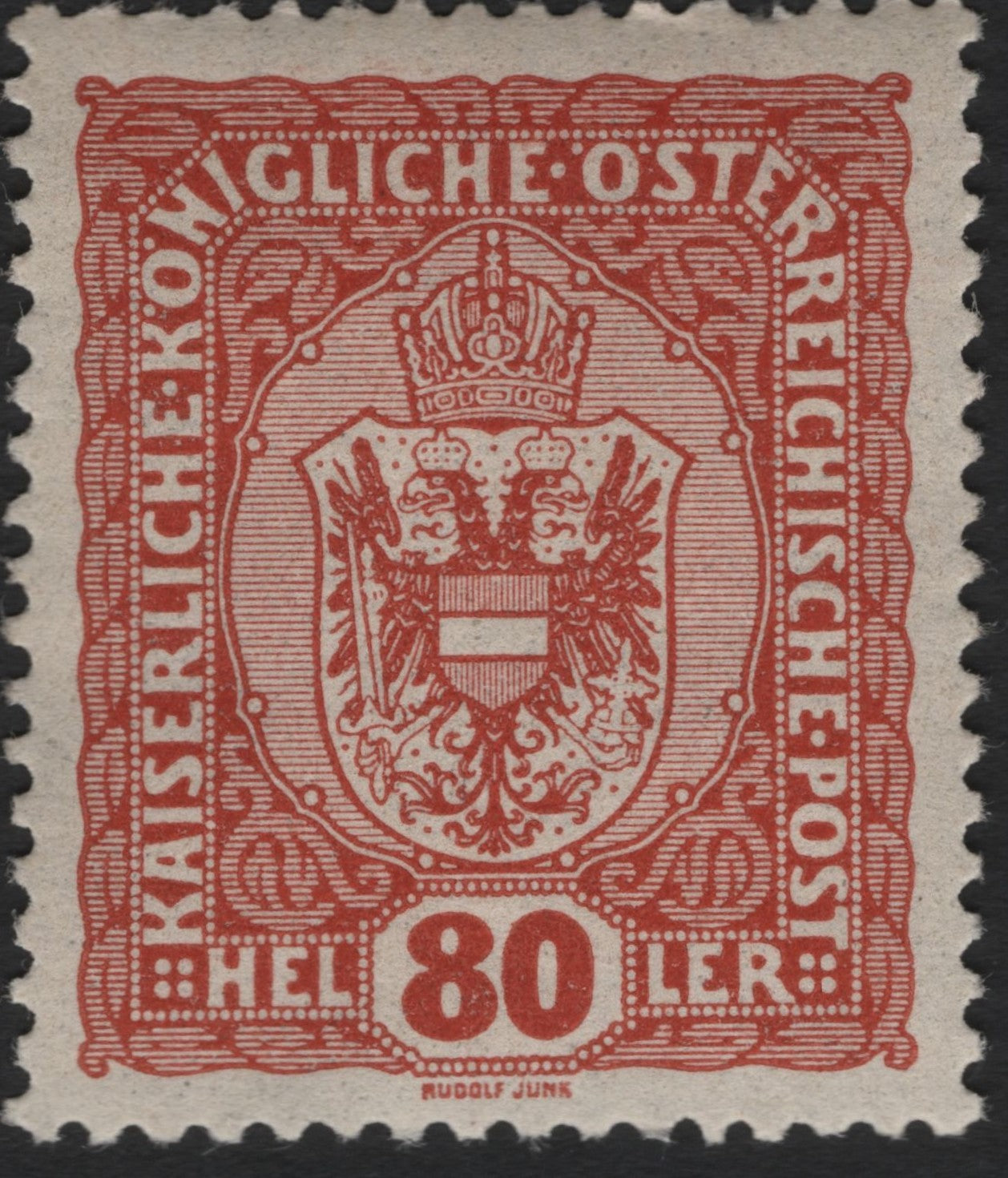 SCG8927 - Austria 1908 – 80 Heller Coat of Arms (Franz Joseph Jubilee Issue)
