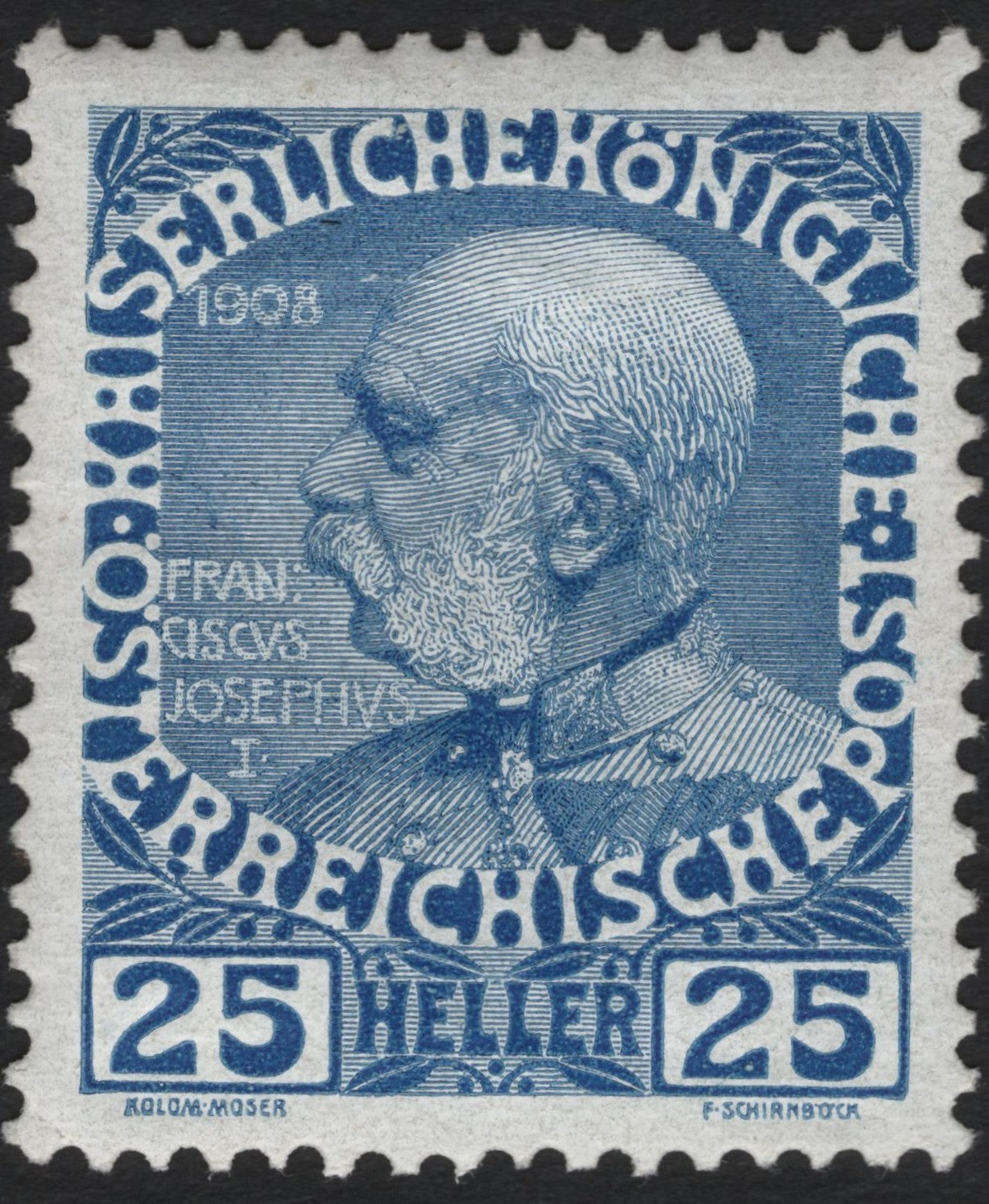 SCG8936 - Austria 1908 – 25 Heller “Franz Joseph I” (60th Anniversary Issue)