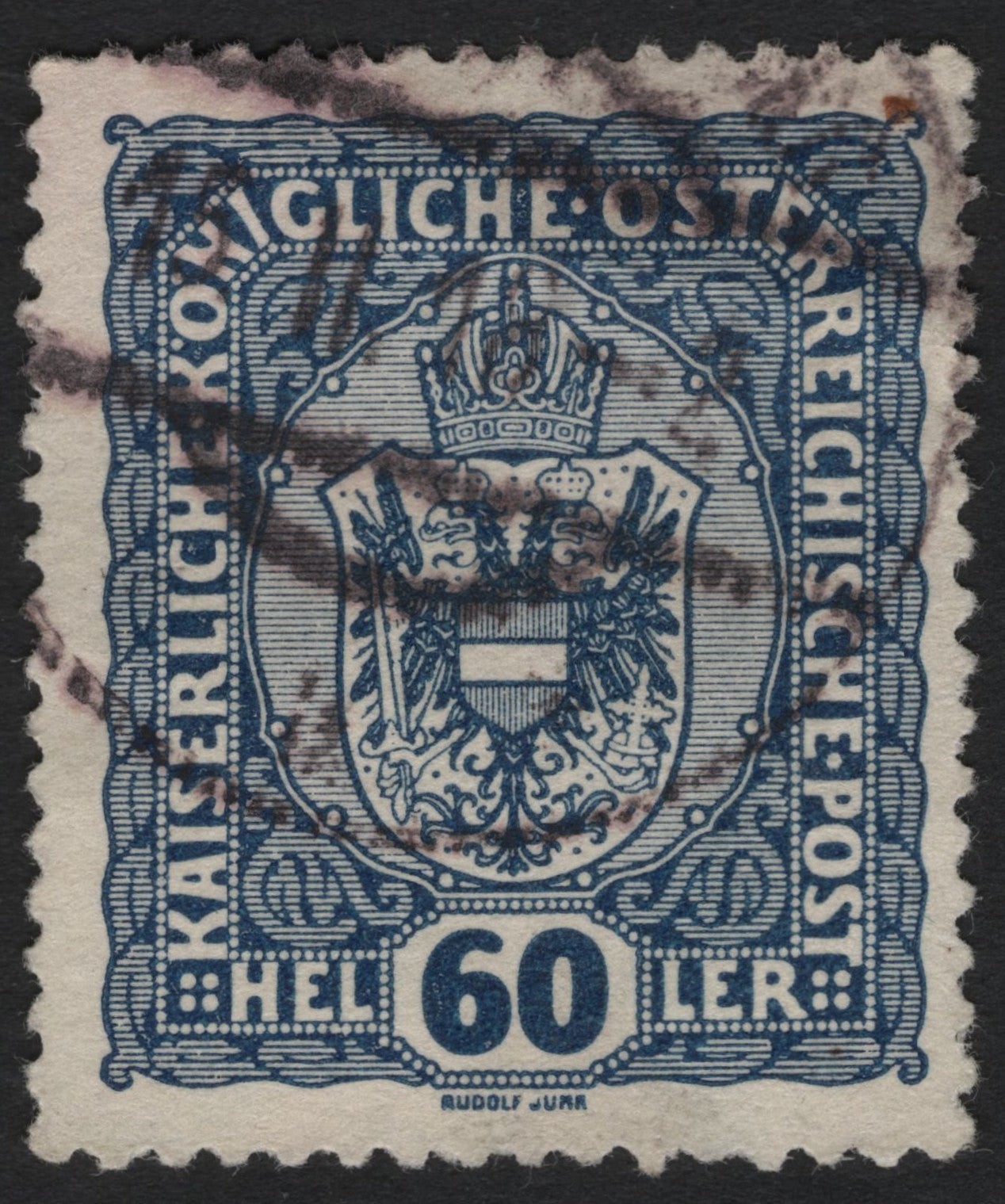 SCG8943 - Austria 1908 – 60 Heller Coat of Arms (Used)