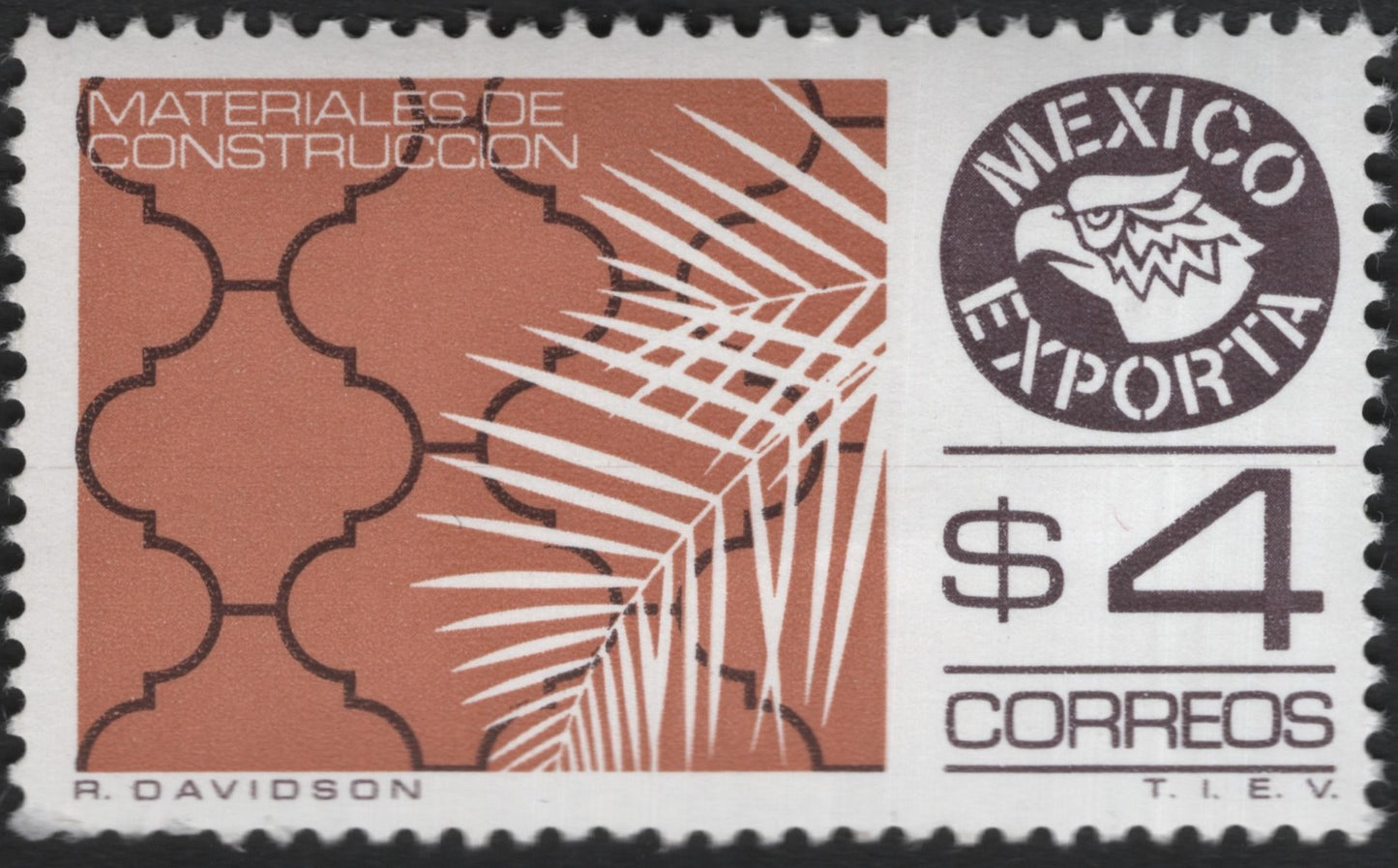 SCG8894 - Mexico 1975–76 “Mexico Exporta – Construction Materials” $4 Stamp