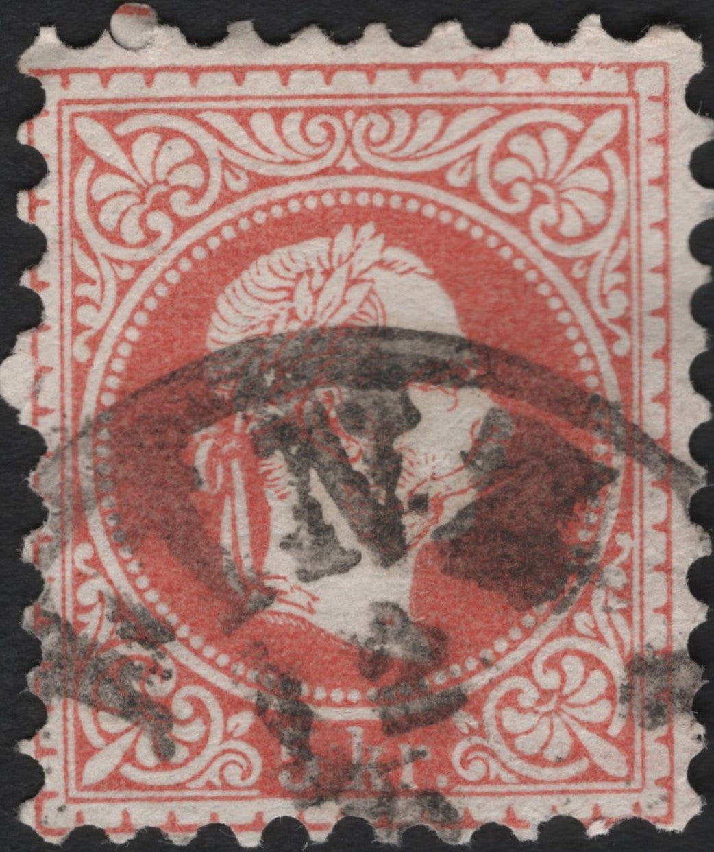 SCG8968 - Austria – 1867 Franz Joseph I, 2 Kreuzer (Typographed), Used