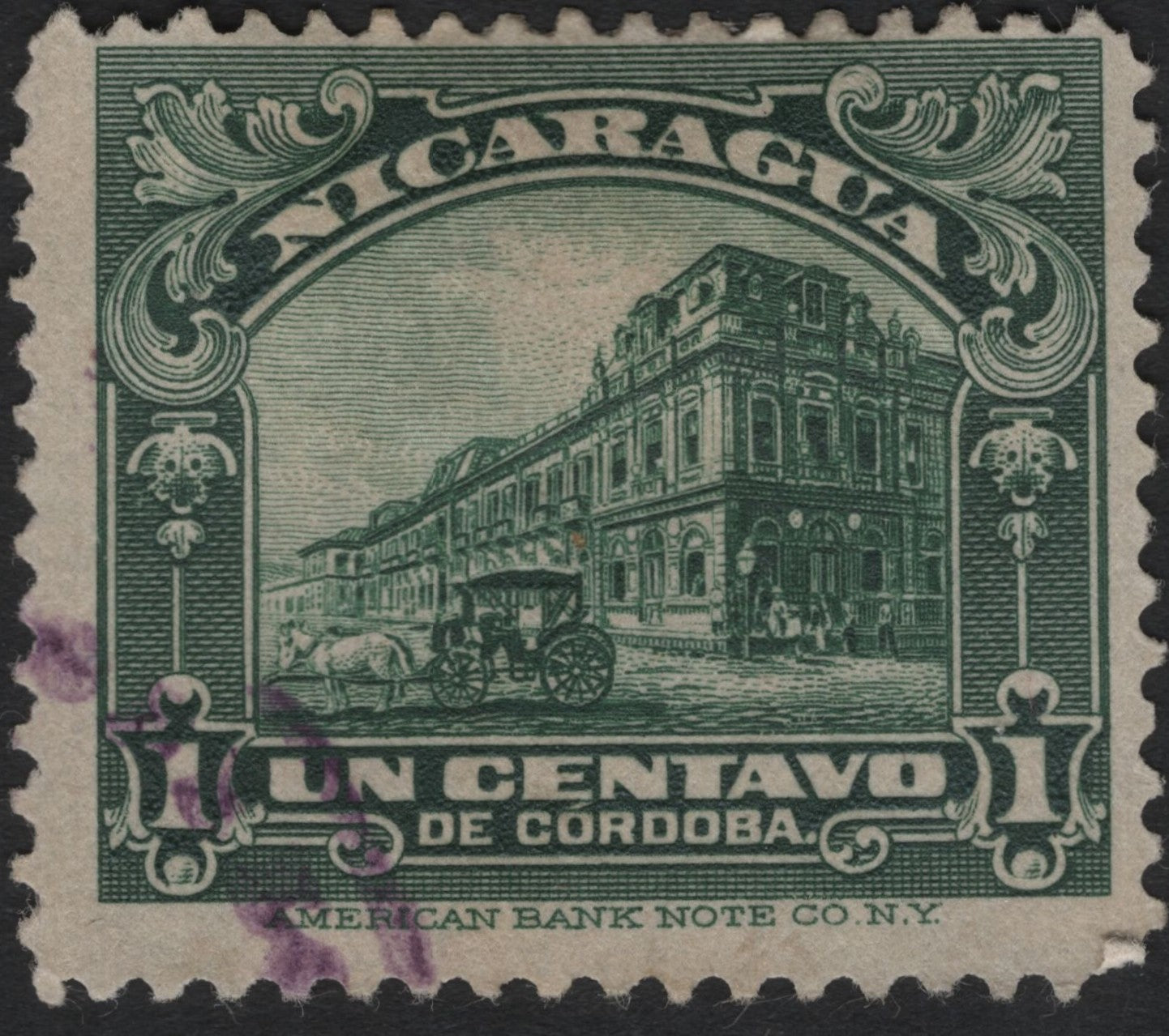 SCG9086 - Nicaragua – 1 Centavo Córdoba (Early 20th Century)