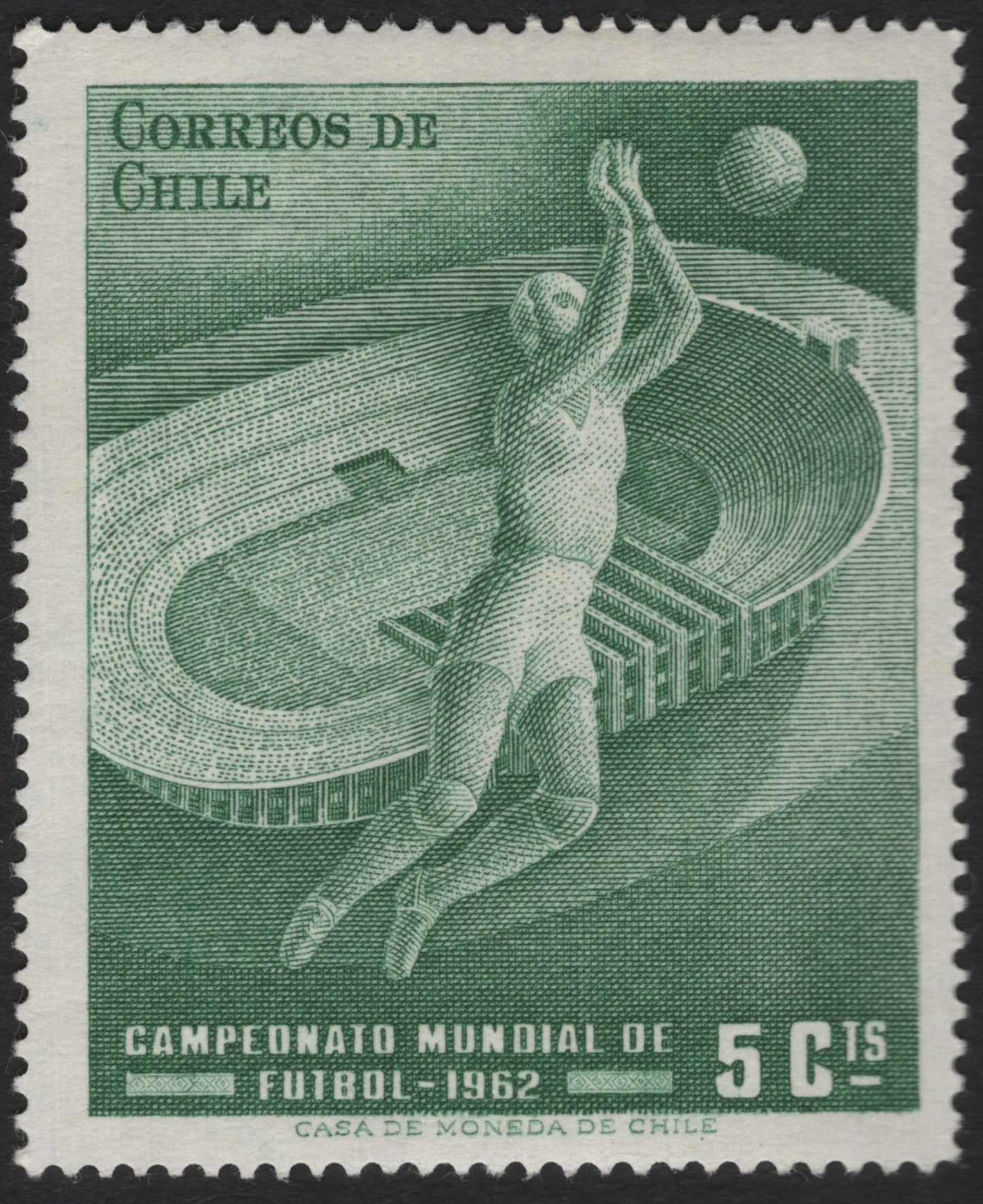 SCG9237 - Chile 1962 World Cup – Goalkeeper in Action (5c)