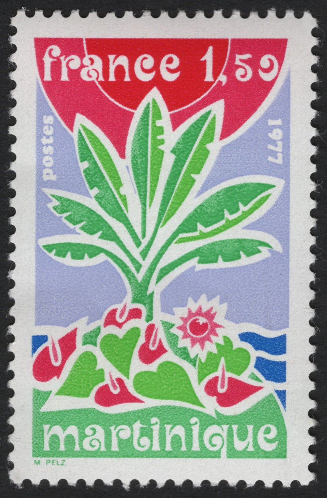 SCG9443 - France 1977 “Martinique – Tropical Flora” 1.50 Fr