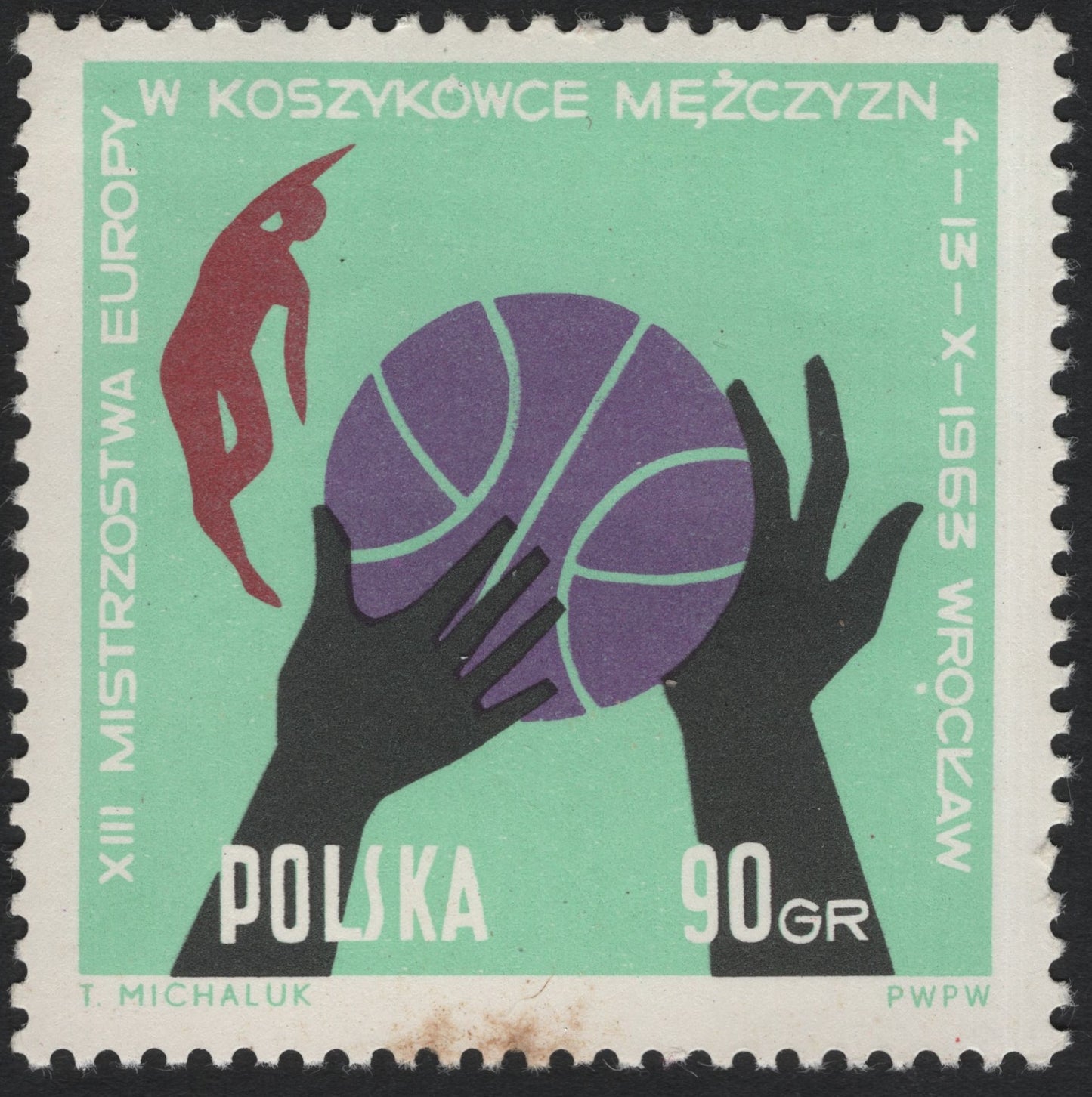 SCG9467 - Poland 1963 – XIII European Men’s Basketball Championship, Wrocław (90 gr)