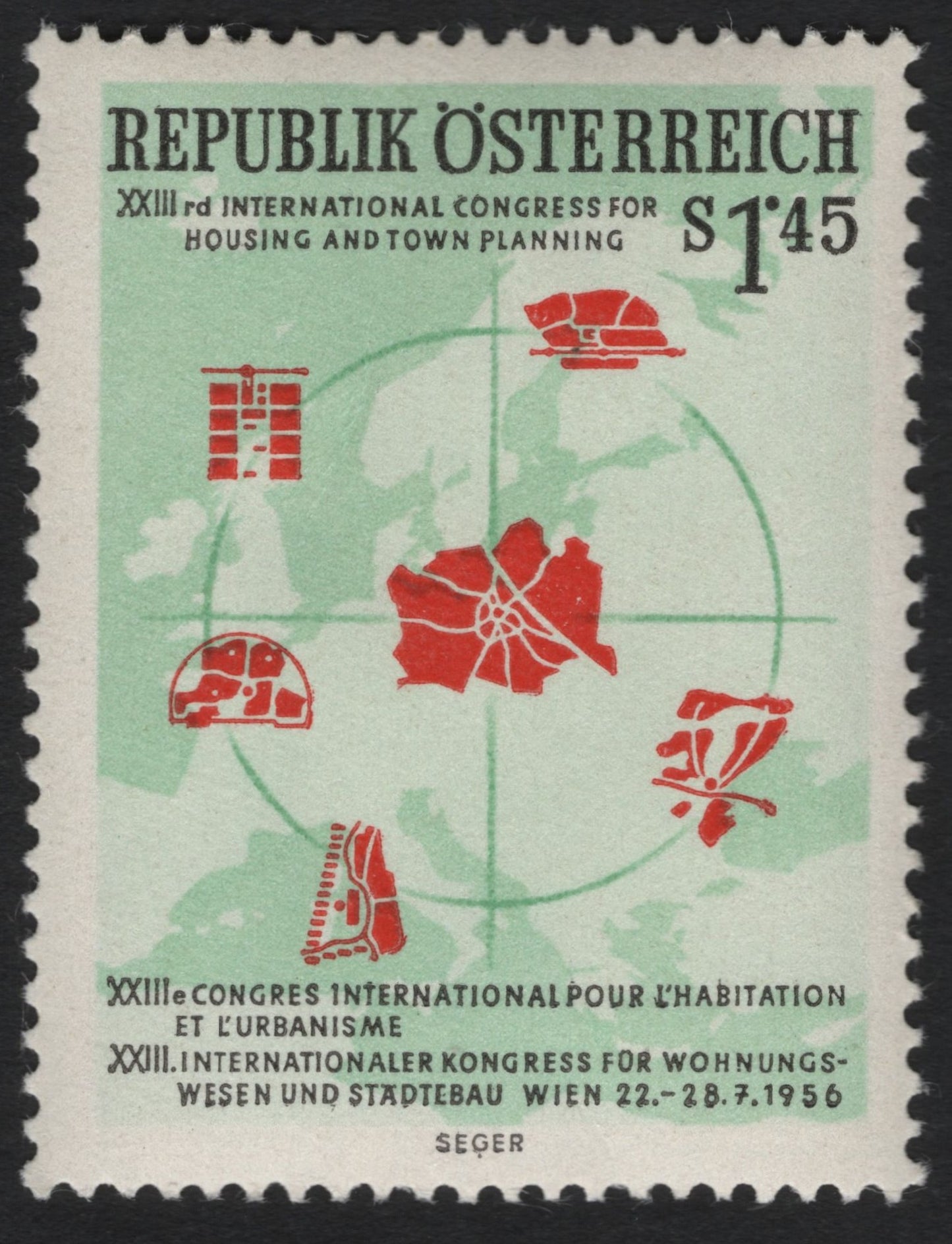 SCG9254 - 1956 Austria – International Housing & Town Planning Congress 1.45 S