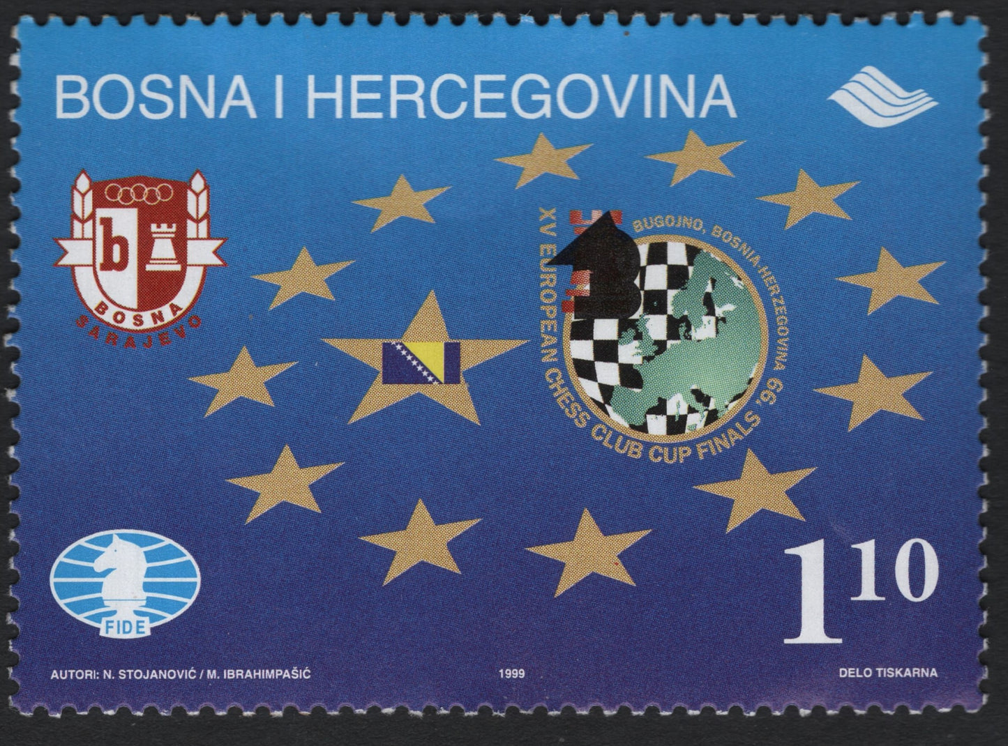SCG9282 - Bosnia & Herzegovina 1999 – XV European Chess Club Cup Finals