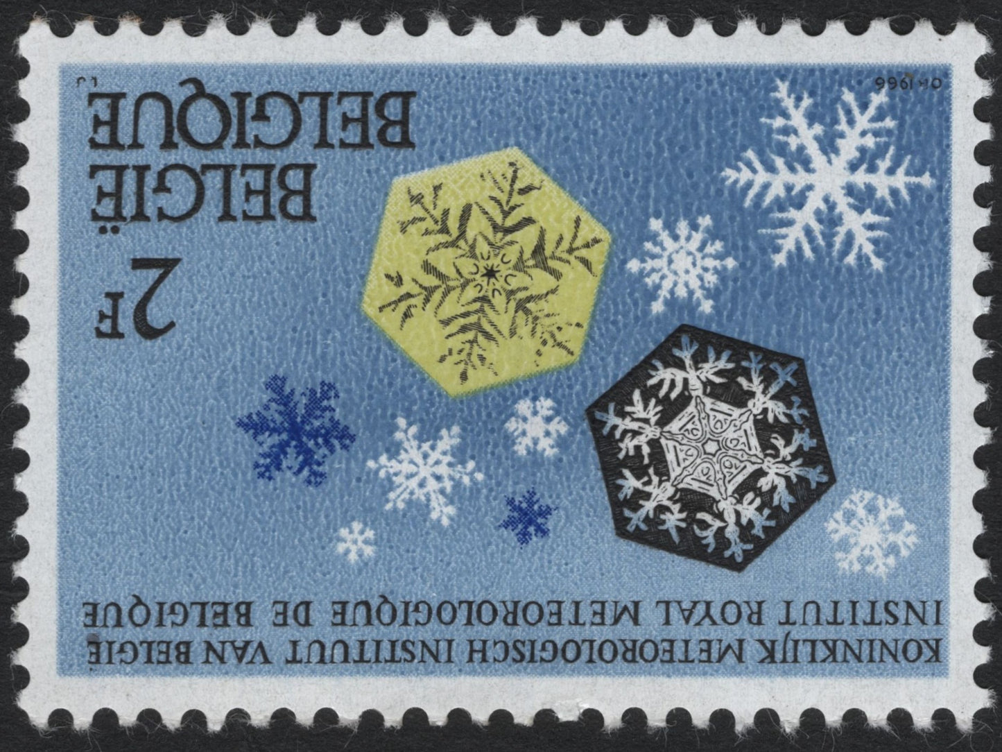 SCG9288 - Belgium 1966 Royal Meteorological Institute – Snowflake Study (2F)