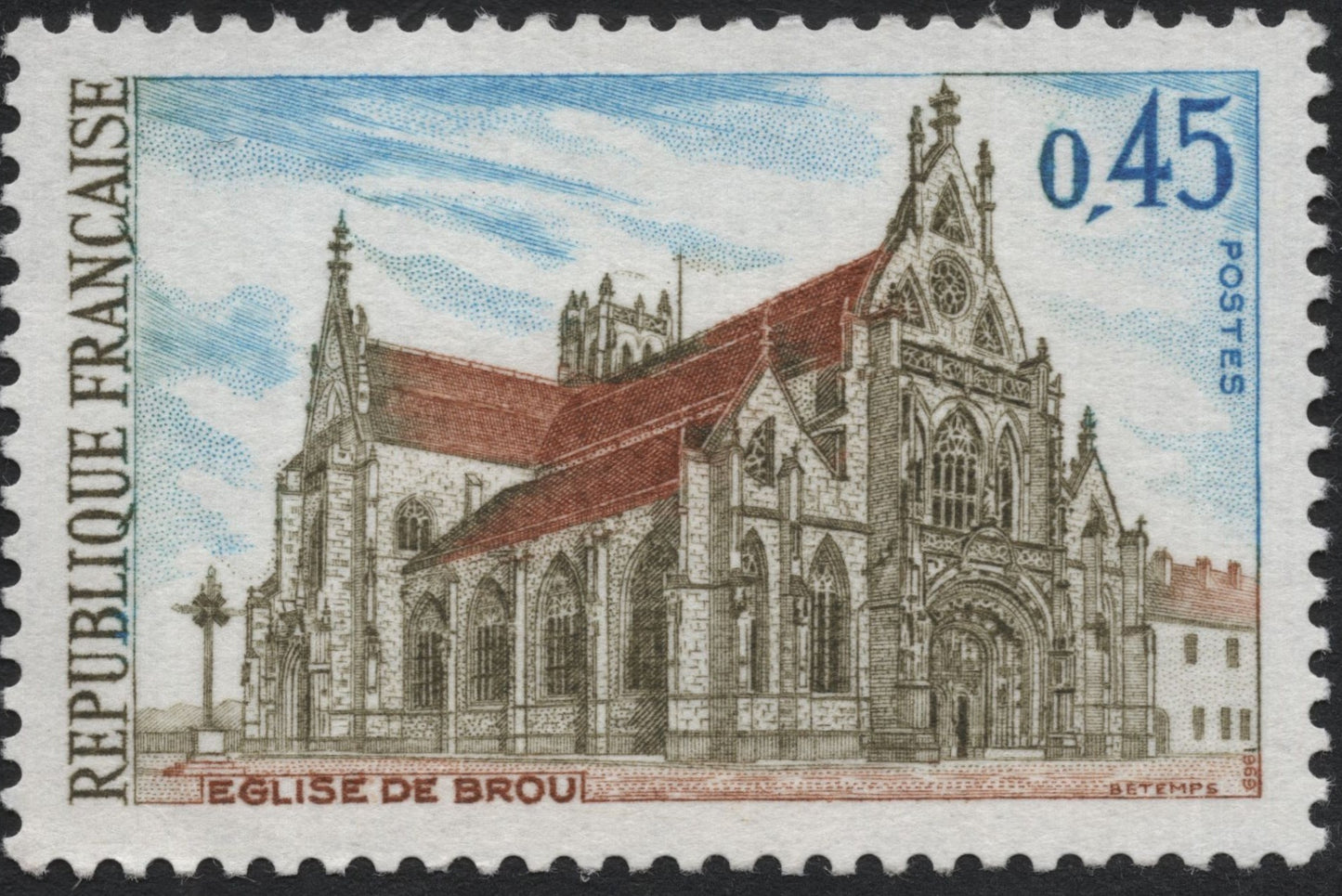 SCG9289 - France 1969 – Église de Brou Gothic Church