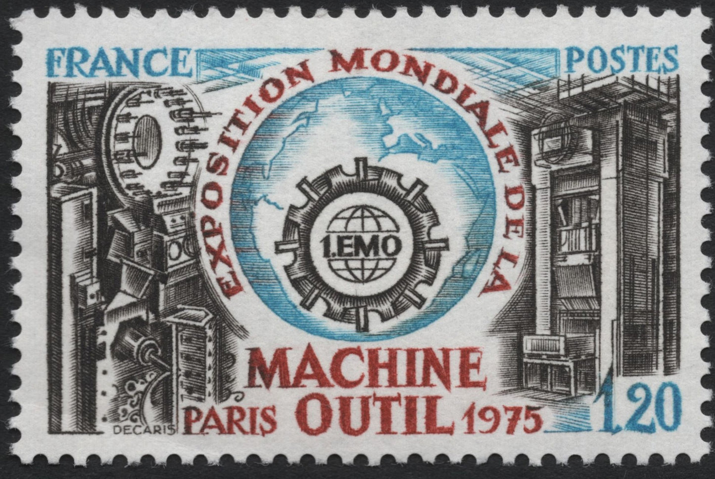 SCG9393 - France 1975 Exposition Mondiale de la Machine-Outil – 1.20 Fr Stamp