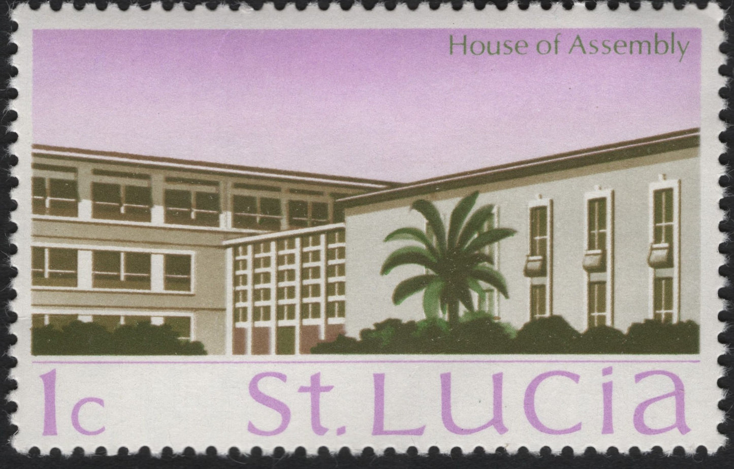 SCG9511 - St. Lucia 1c House of Assembly Definitive (1960s)