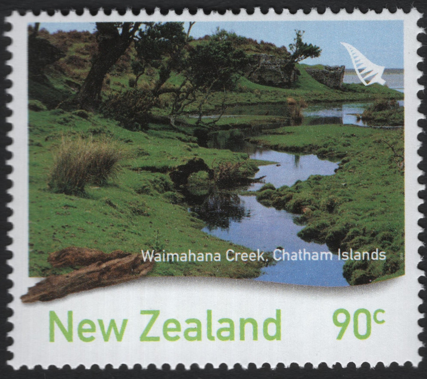 SCG9513 - New Zealand 1990 – Waimahana Creek, Chatham Islands (90c)