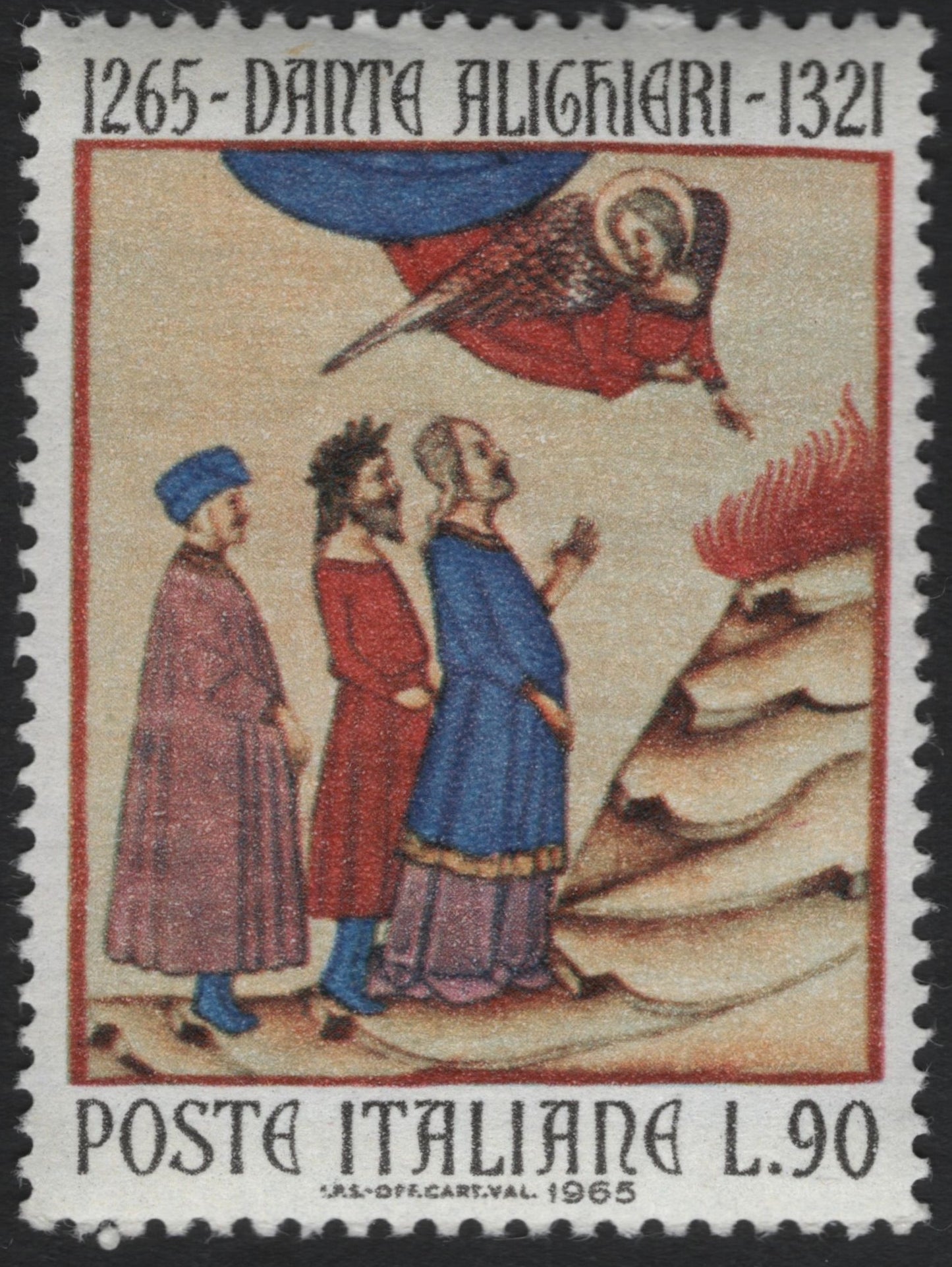 SCG9679 - Italy 1965 – Dante Alighieri 700th Birth Anniversary, L.90