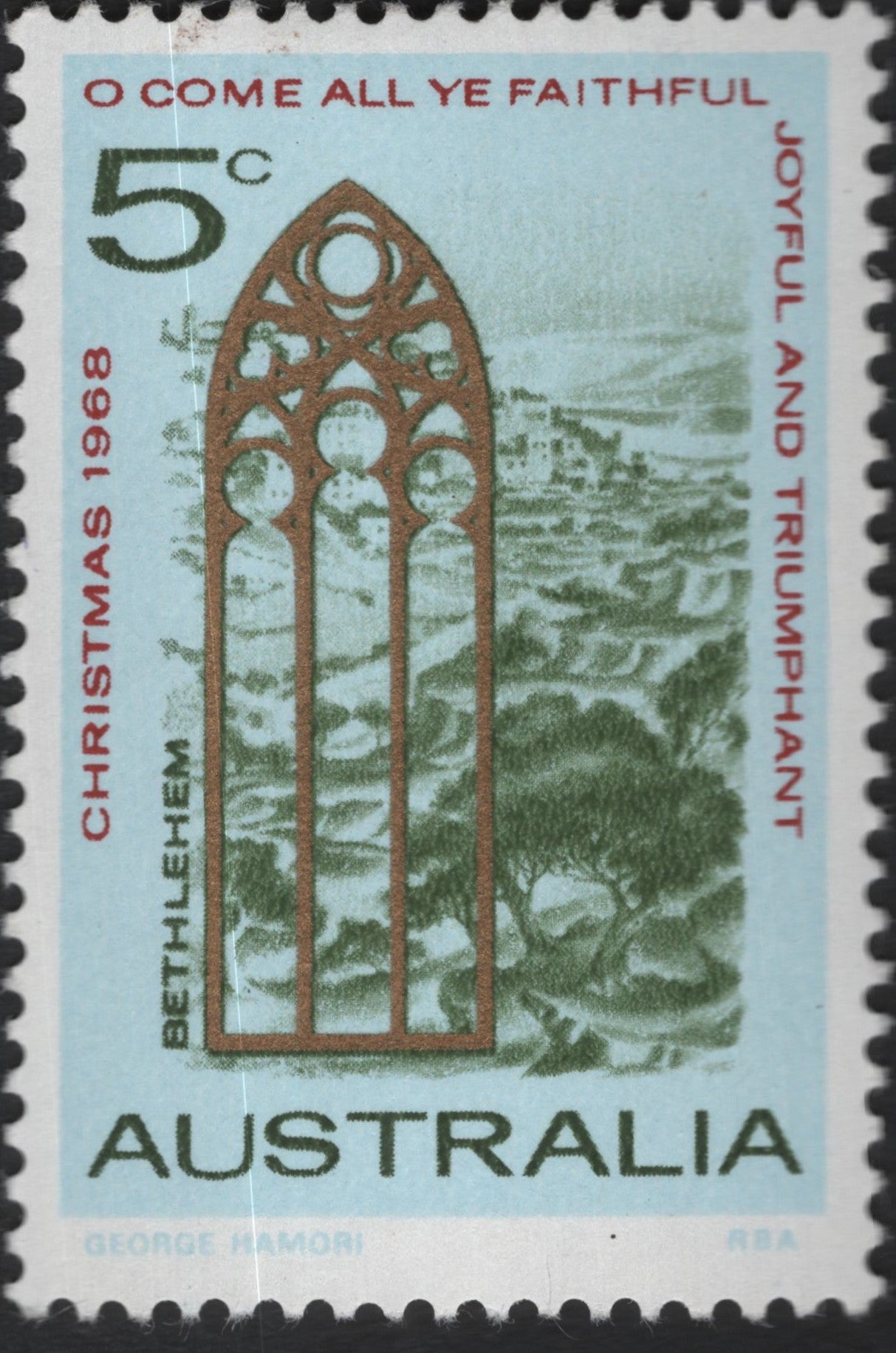 SCG10173 - 🇦🇺 Australia – 1968 Christmas “O Come All Ye Faithful” – 5c