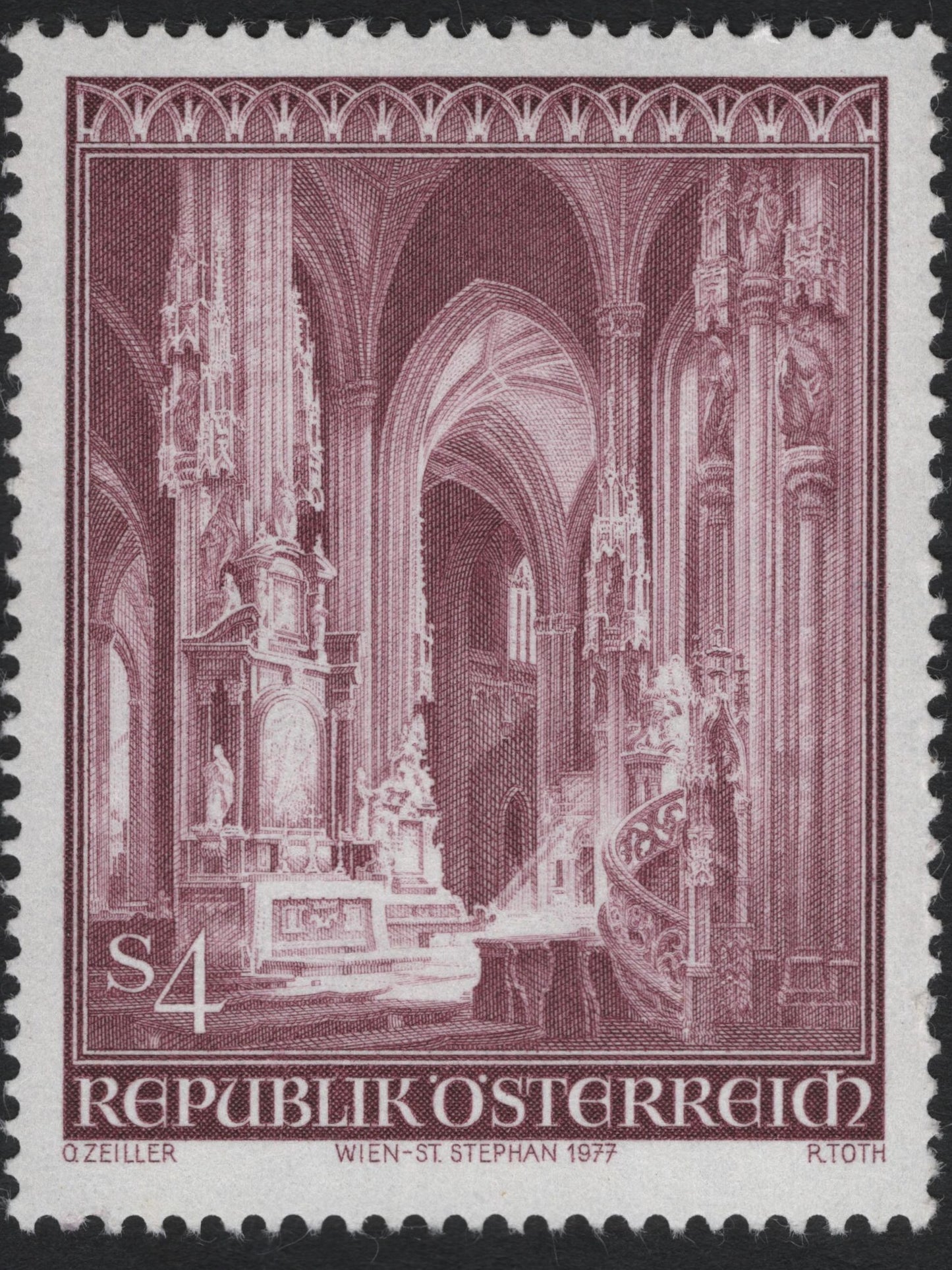 SCG10394 - Austria 1977 – Interior of St. Stephen’s Cathedral, Vienna (S4 Definitive)