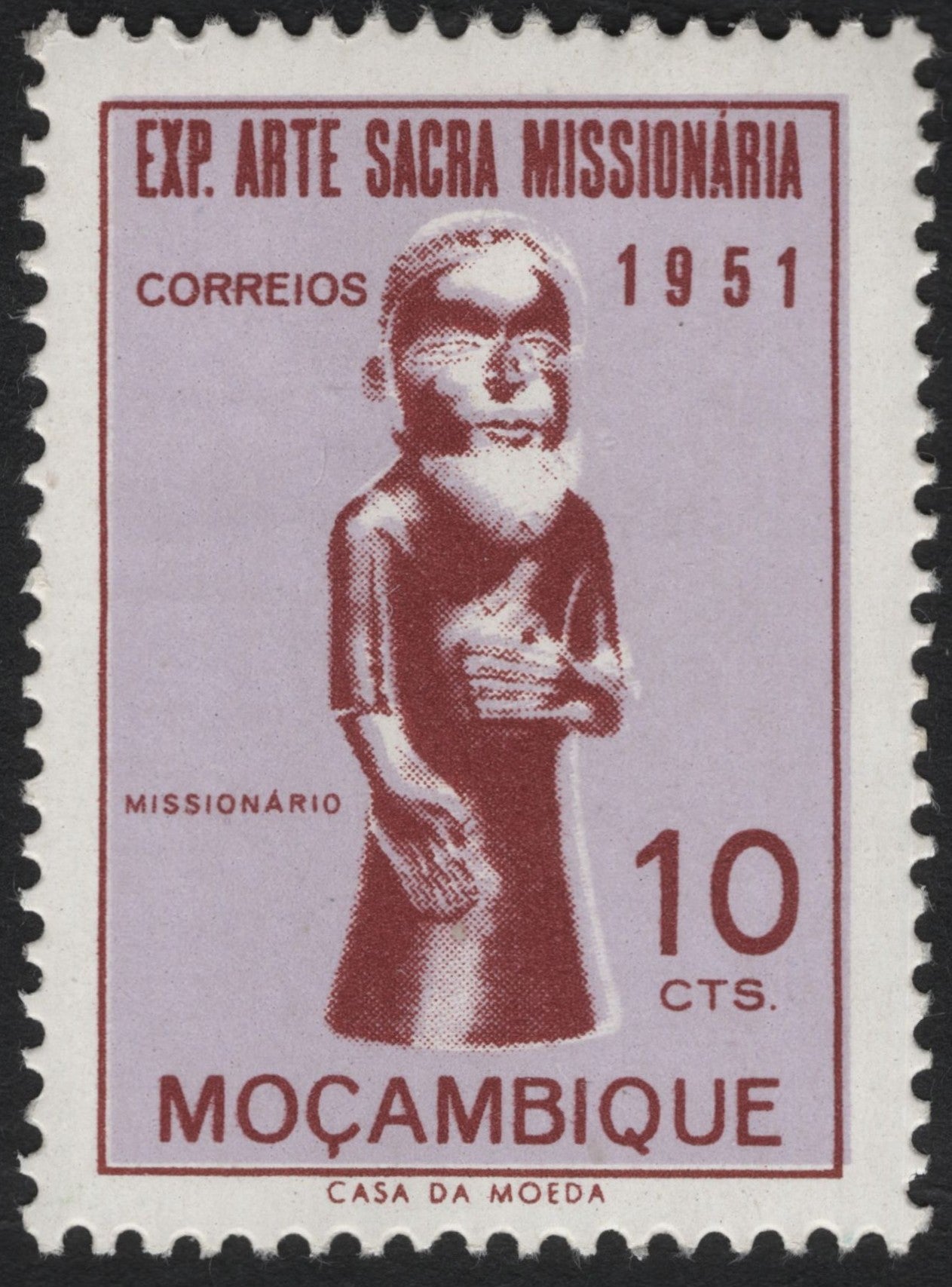 SCG10203 - 🇲🇿 Mozambique 1951 – Missionary Sacred Art Exhibition (10 Centavos)