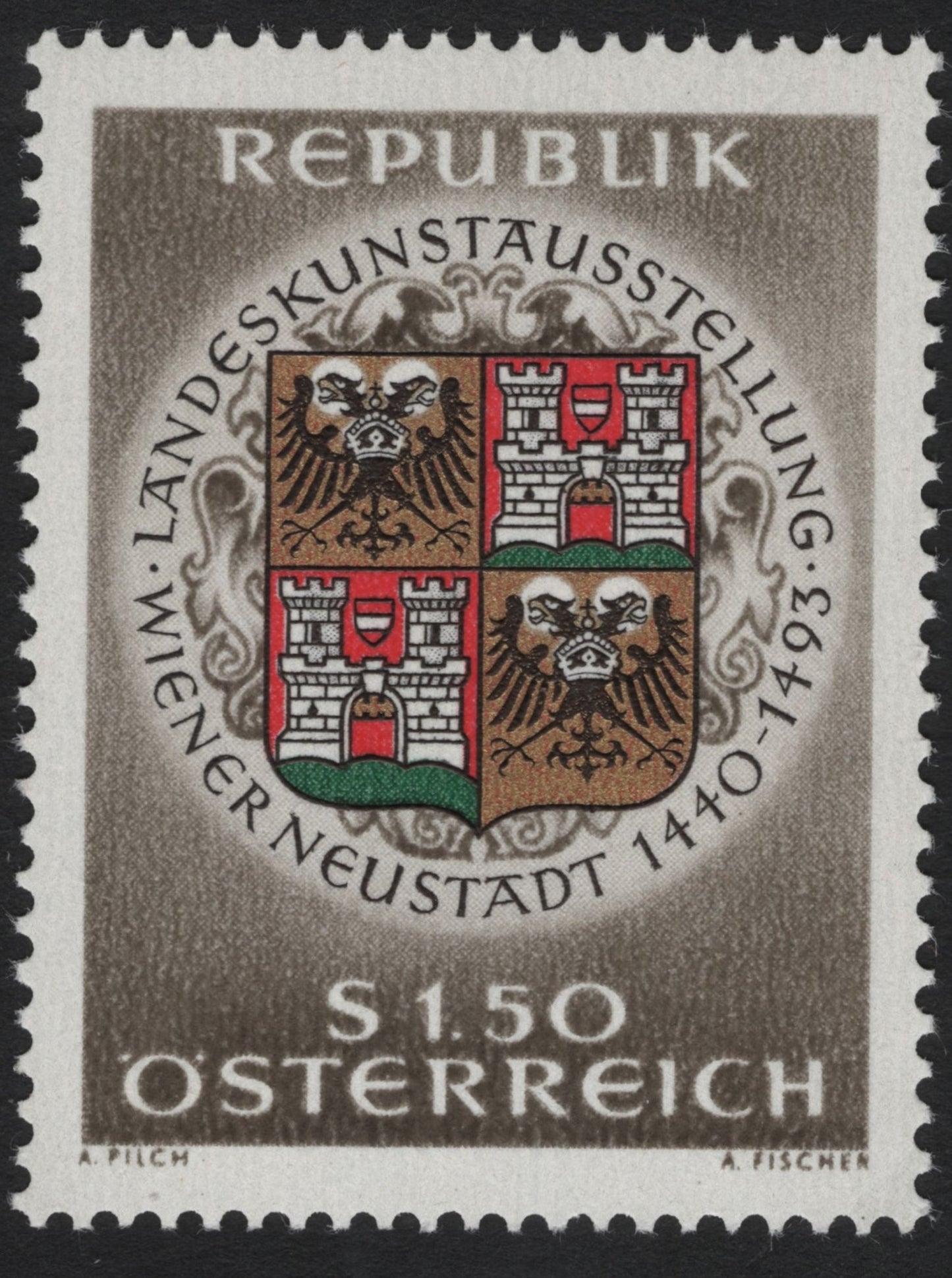 SCG10207 - 🇦🇹 Austria 1963 – “Landeskunstausstellung Wiener Neustadt 1440–1963” – S1.50