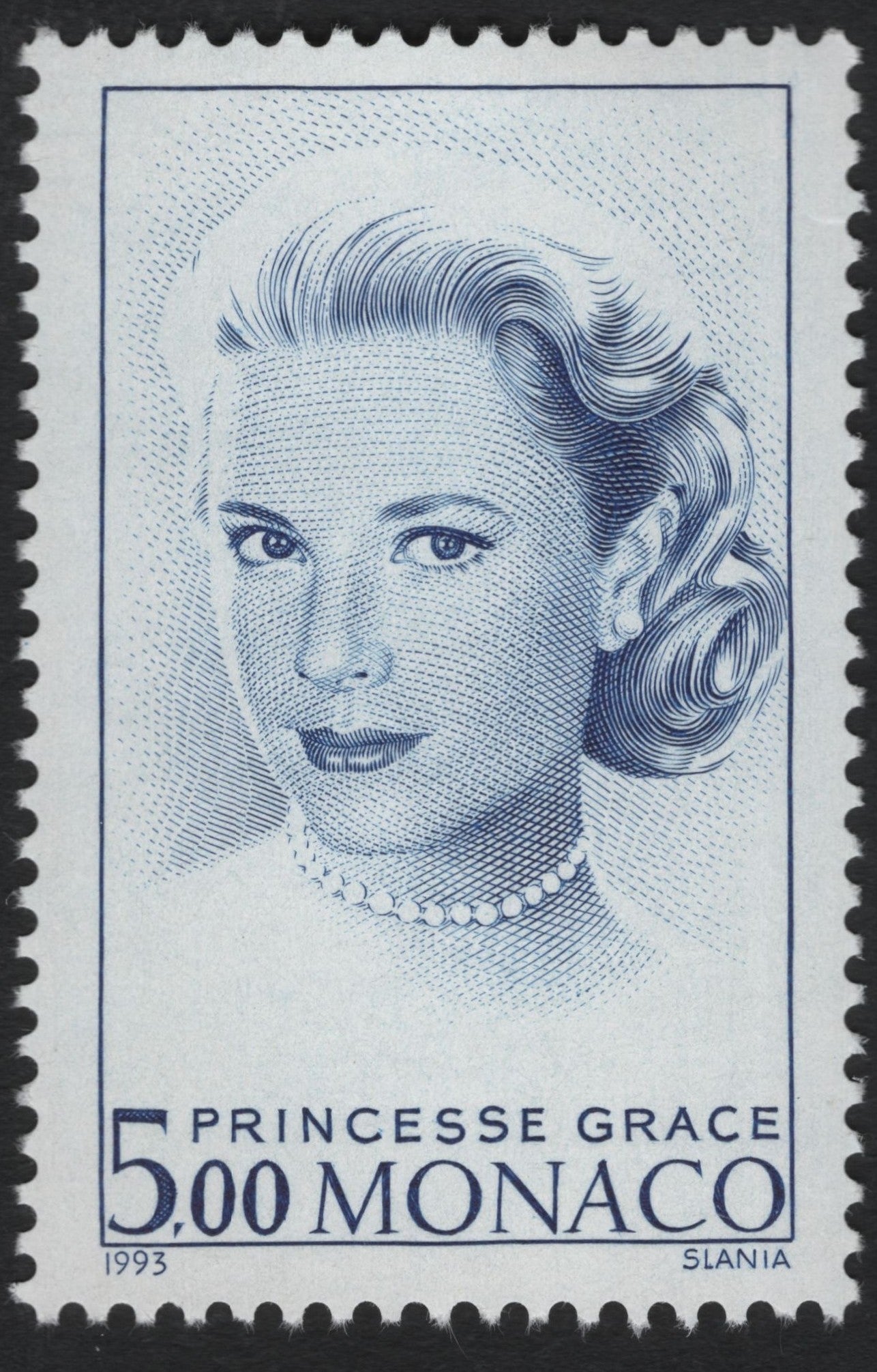 SCG10346 - Monaco 1993 Princesse Grace 5.00F – Engraved by Czesław Słania
