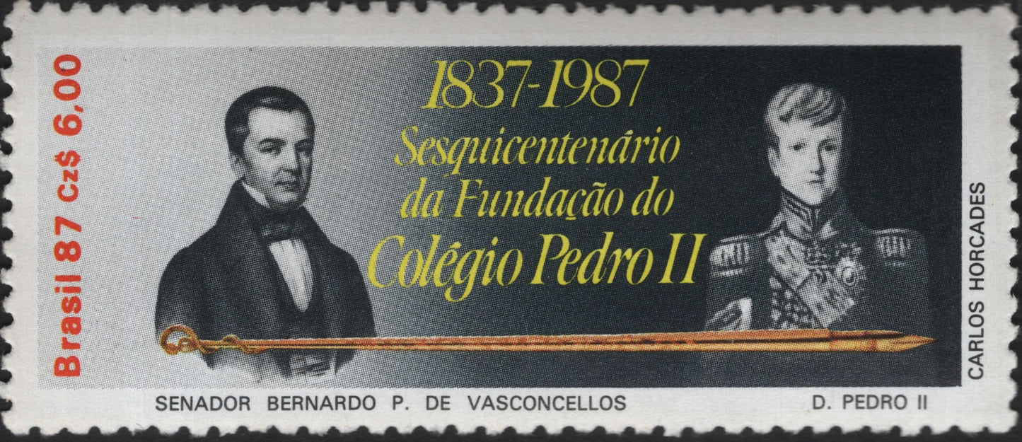 SCG10381 - 🇧🇷 Brazil 1987 – 150 Years of Colégio Pedro II (Cz$ 6,00)