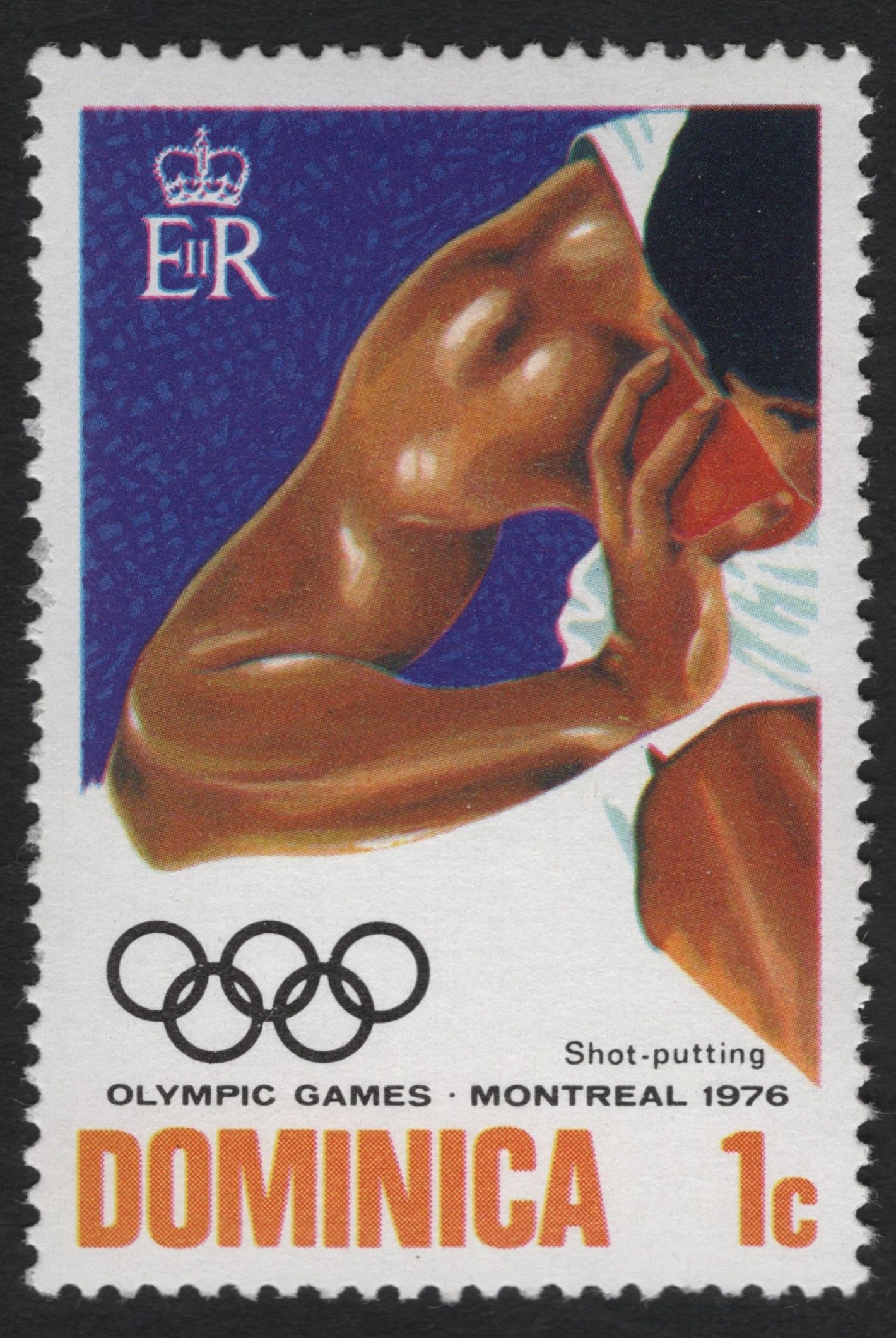 SCG10412 - Dominica 1976 Olympic Games – Shot Put 1c Commemorative