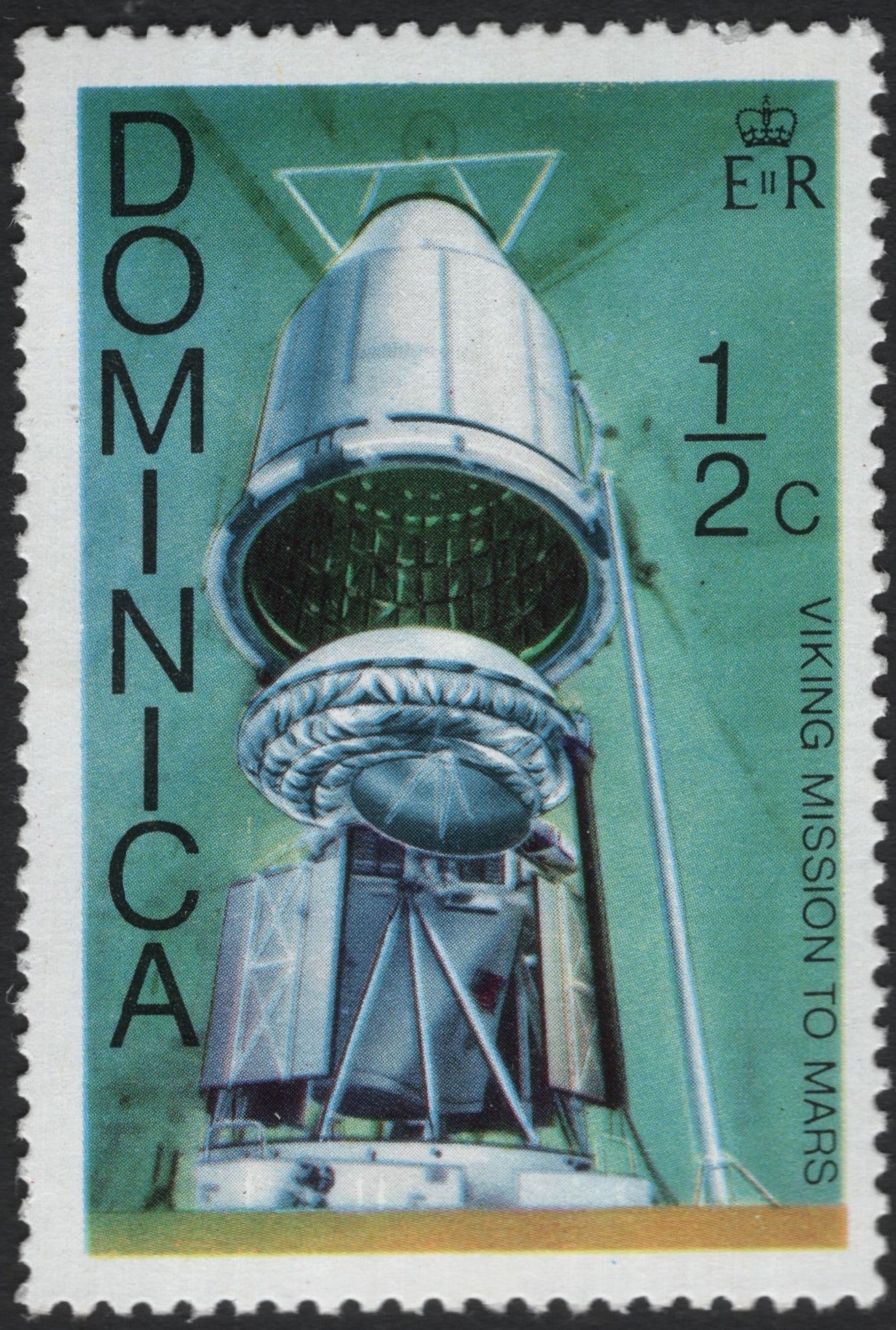 SCG10415 - Dominica 1976 – Viking Mission to Mars ½c Stamp