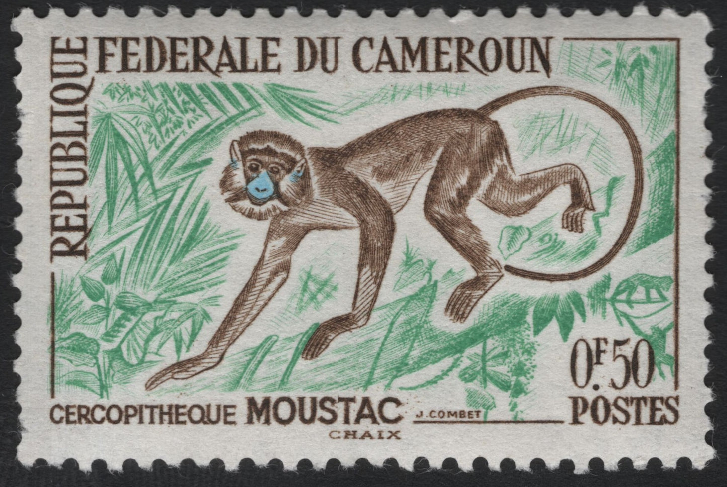 SCG10438 - Cameroon 0f50 “Cercopithèque Moustac” Monkey – Wildlife Definitive