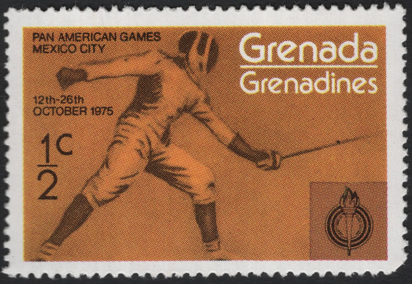 SCG10431 - Grenada Grenadines 1975 Pan American Games – Fencing ½¢ Stamp