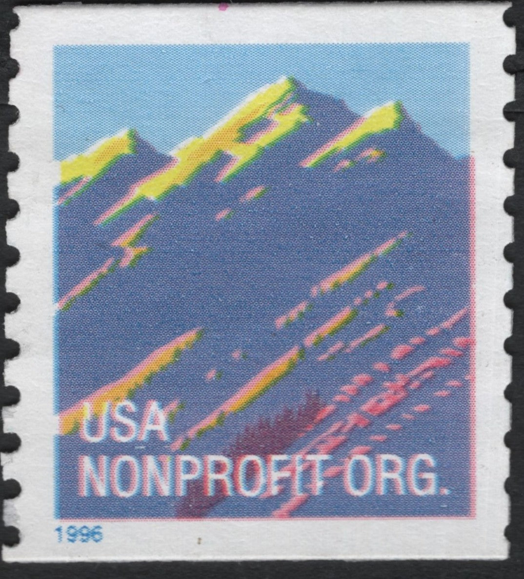 SCG10504 - USA 1996 Nonprofit Org. Stamp – Mountain Landscape (Scott #1818B / Nonprofit Coil Issue)