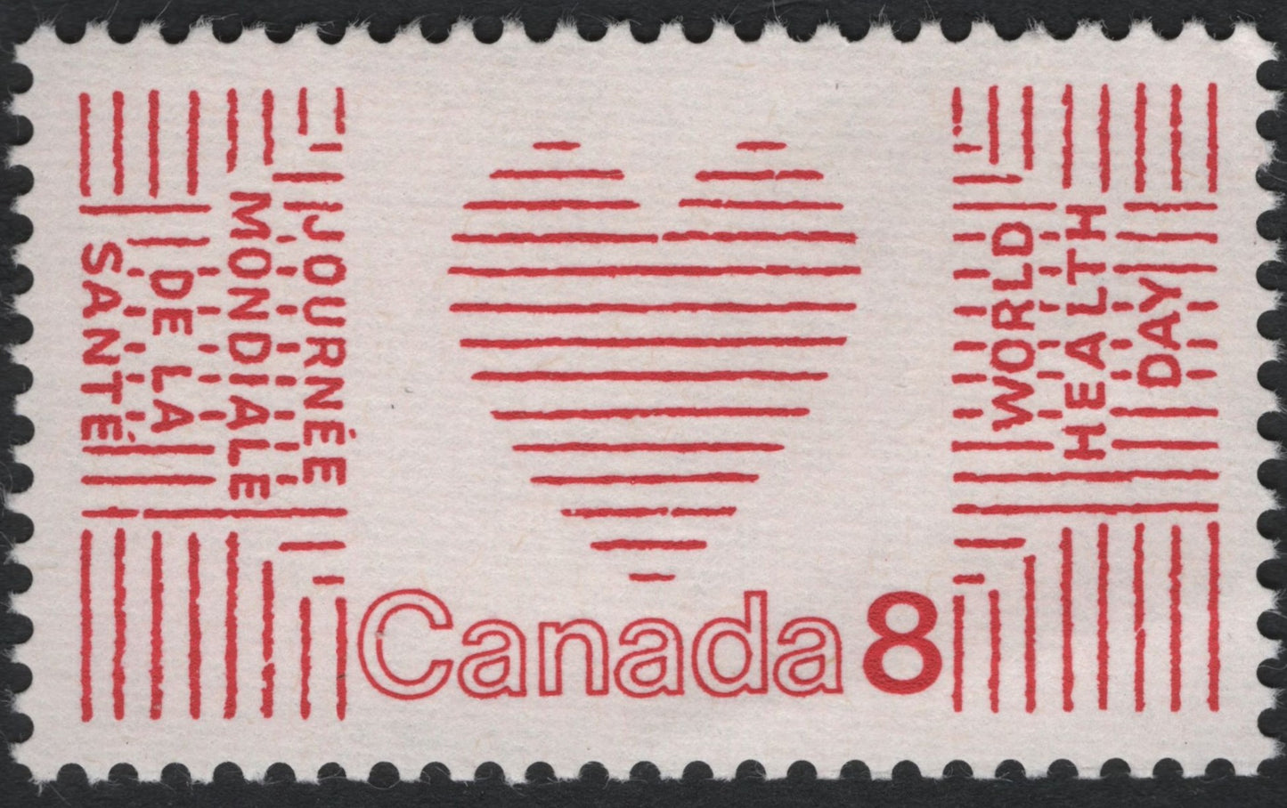 SCG10654 - Canada 1979 – World Health Day “Heart Design” 8¢ Commemorative