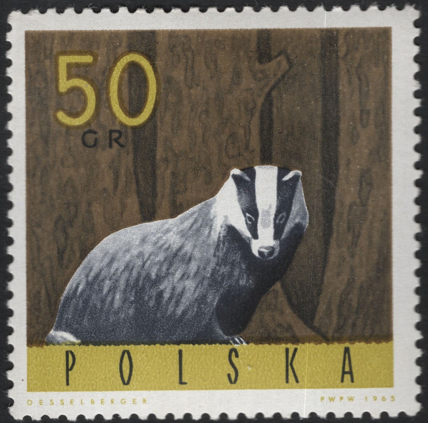 SCG10623 - Poland 1965 – European Badger, 50 Groszy