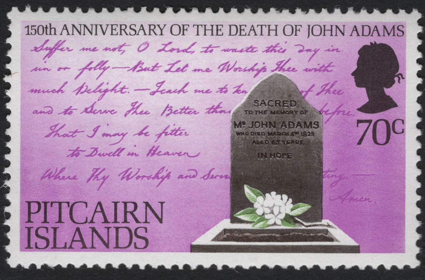 SCG10611 - Pitcairn Islands 1979 – 150th Anniversary of the Death of John Adams (70c)