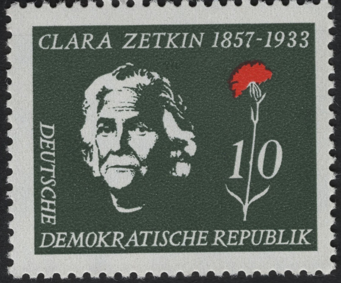 SCG10750 - East Germany (DDR) 1957 – Clara Zetkin Commemorative 10pf Stamp