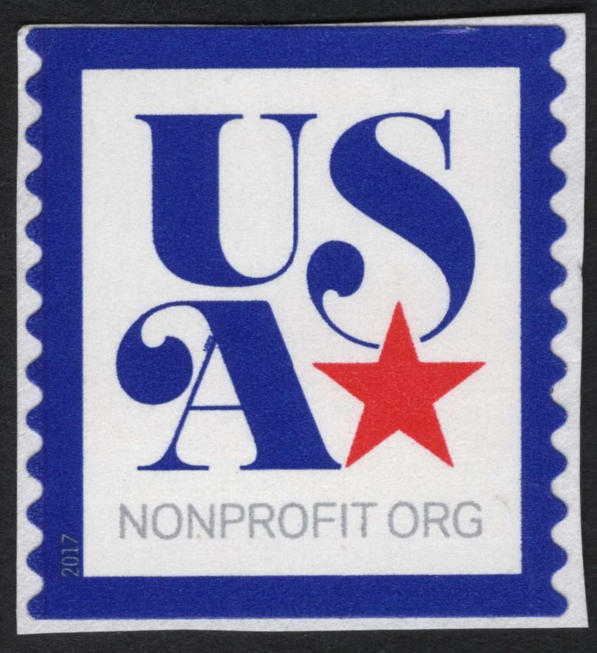 SCG10774 - USA 2017 Nonprofit-Rate Coil Stamp – Stylized USA with Red Star