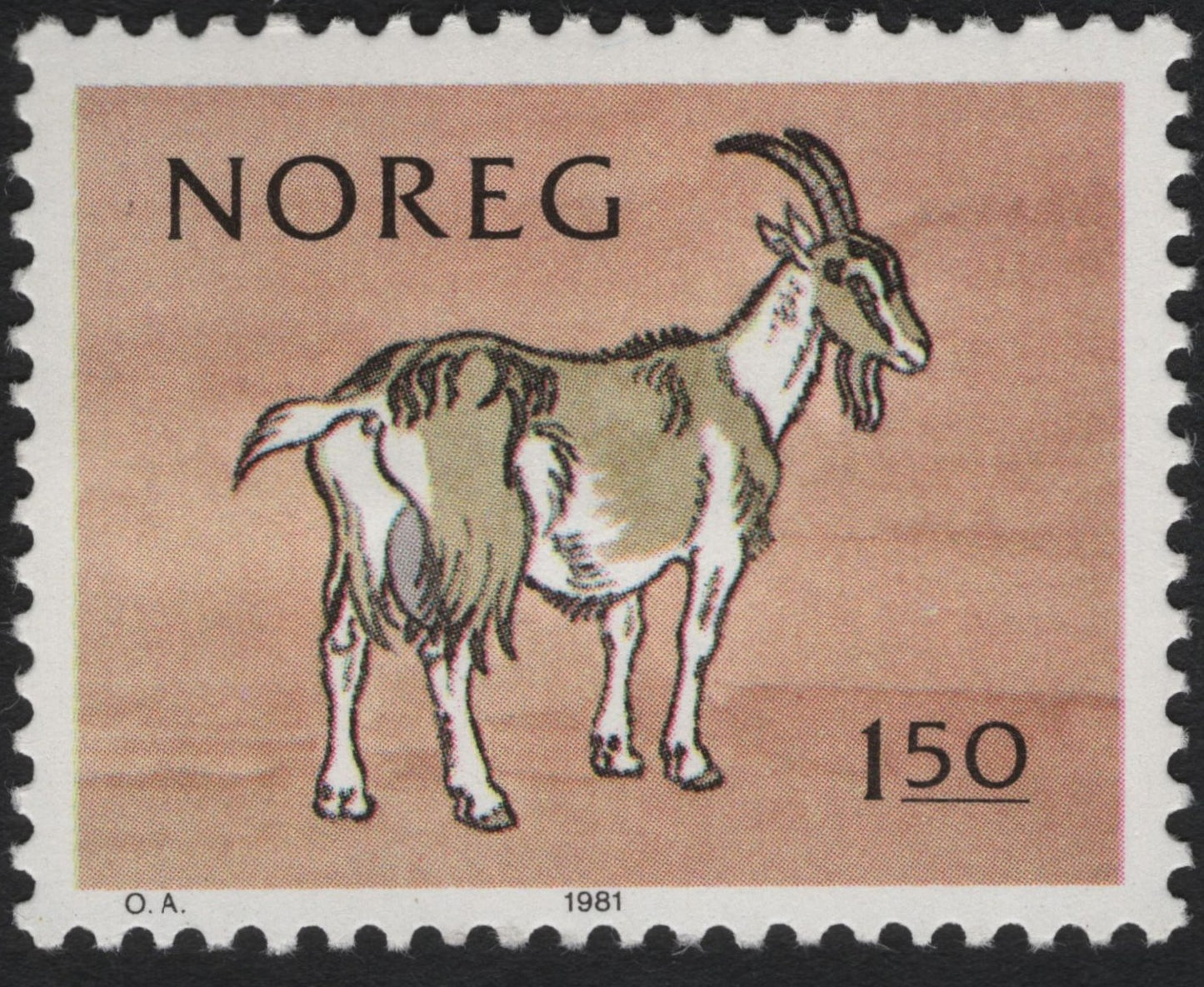 SCG10799 - Norway 1981 “Norwegian Goat” – 1.50kr Definitive