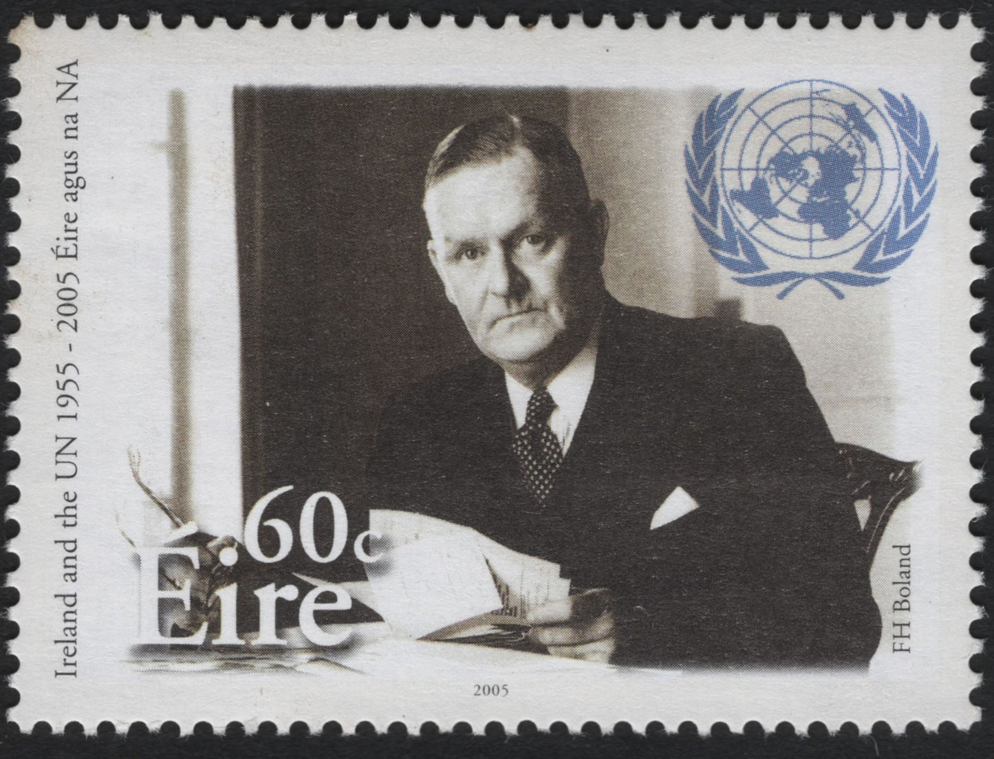 SCG10813 - 🇮🇪 Ireland 2005 “Ireland and the UN – F.H. Boland” 60c Commemorative